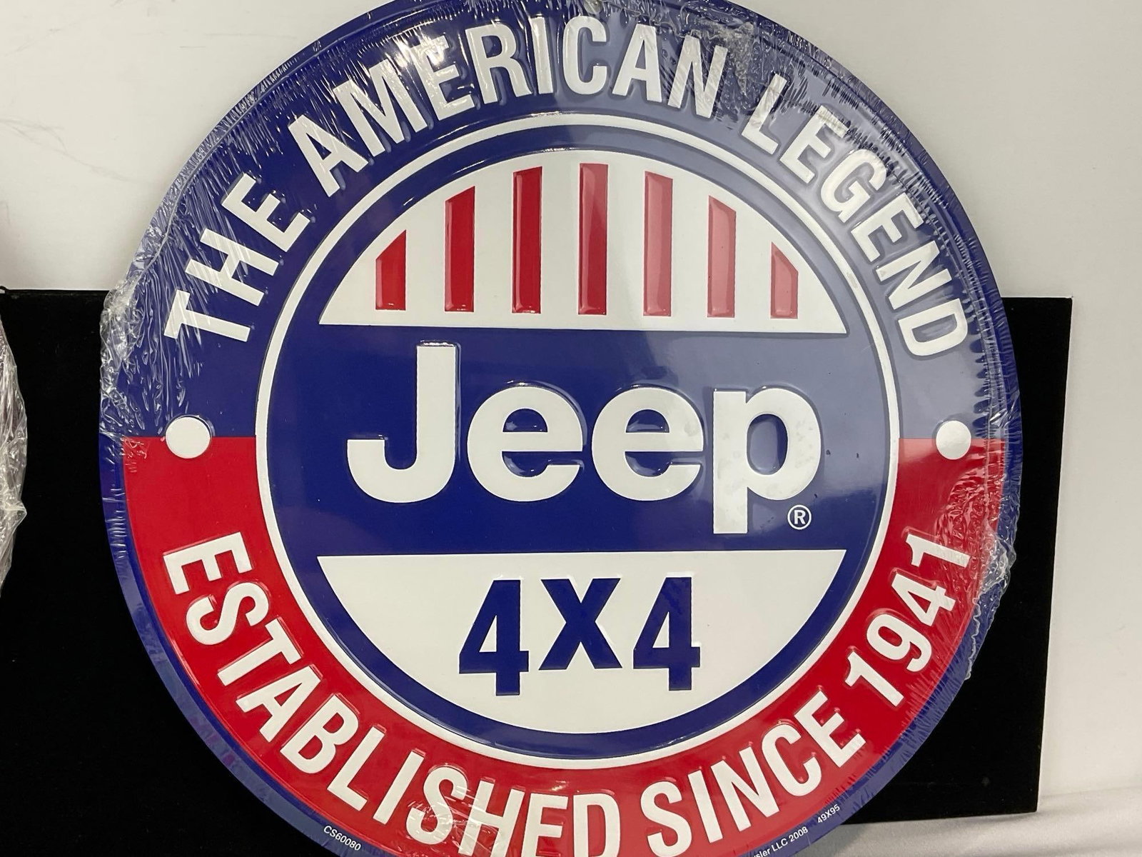 5 Metal Repro Signs, Chevy Corvette, 2x Jeep, Cushman Motor Scooter, & Dodge Trucks - 3