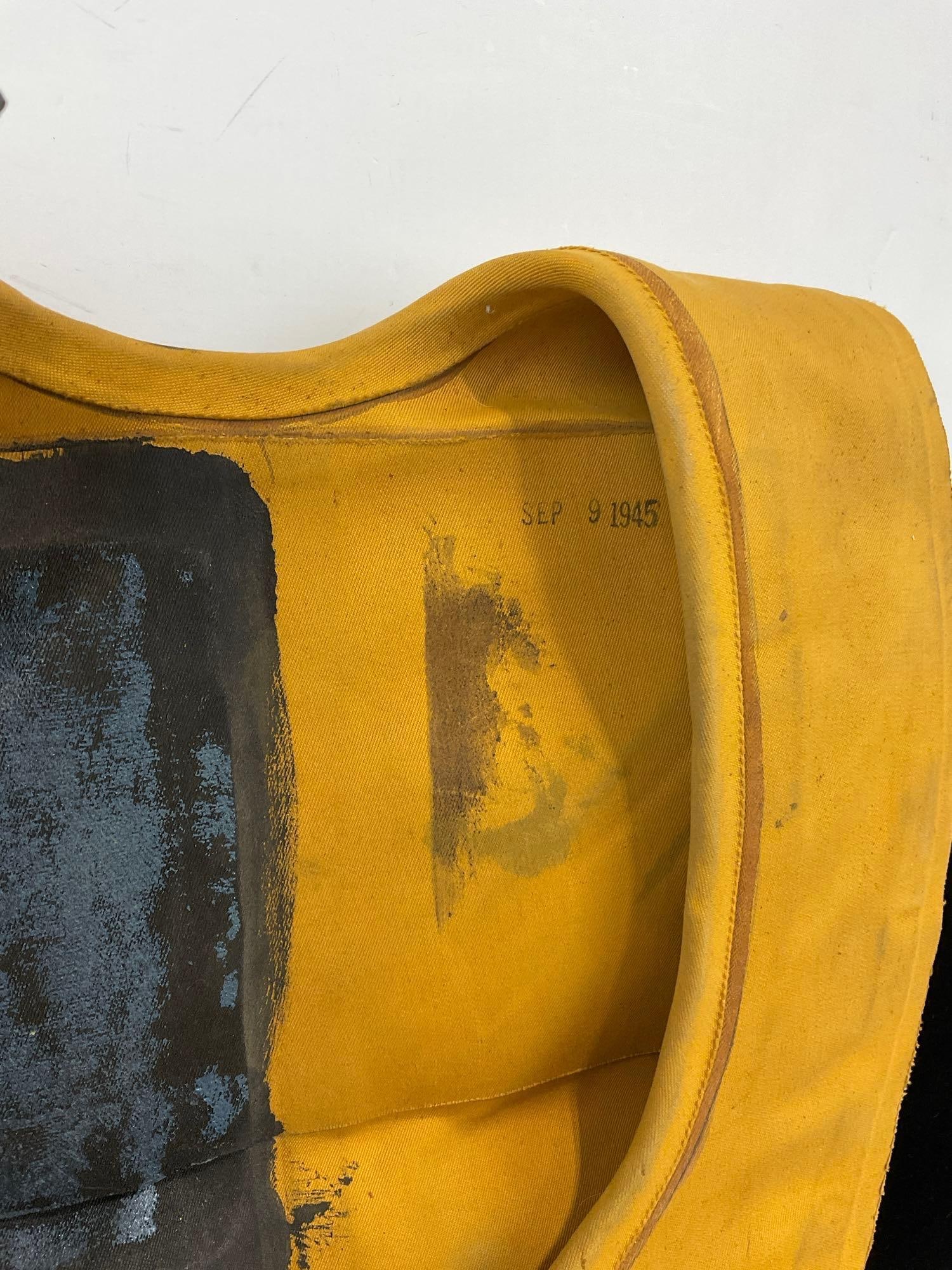 Vintage WWII 1945 Life Preserver, Type B-4, no.3135, Yellow US Army Air Force - 2
