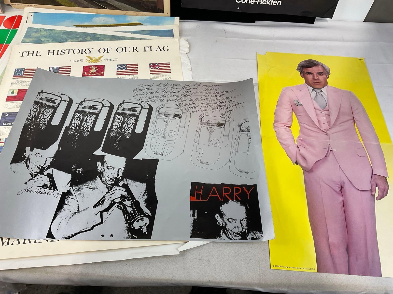 Variety of Posters, Uk1 C017 flight, Steve Martin, Dead Men Dont Wear Plaid, Cone-Heiden, & more - 7