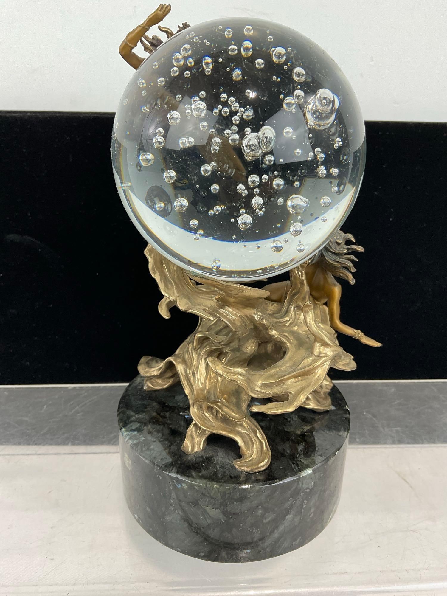 Passions of the Future Crystal Ball by Julie Bell Figurine, 9h x 5w x 5d inches - 4