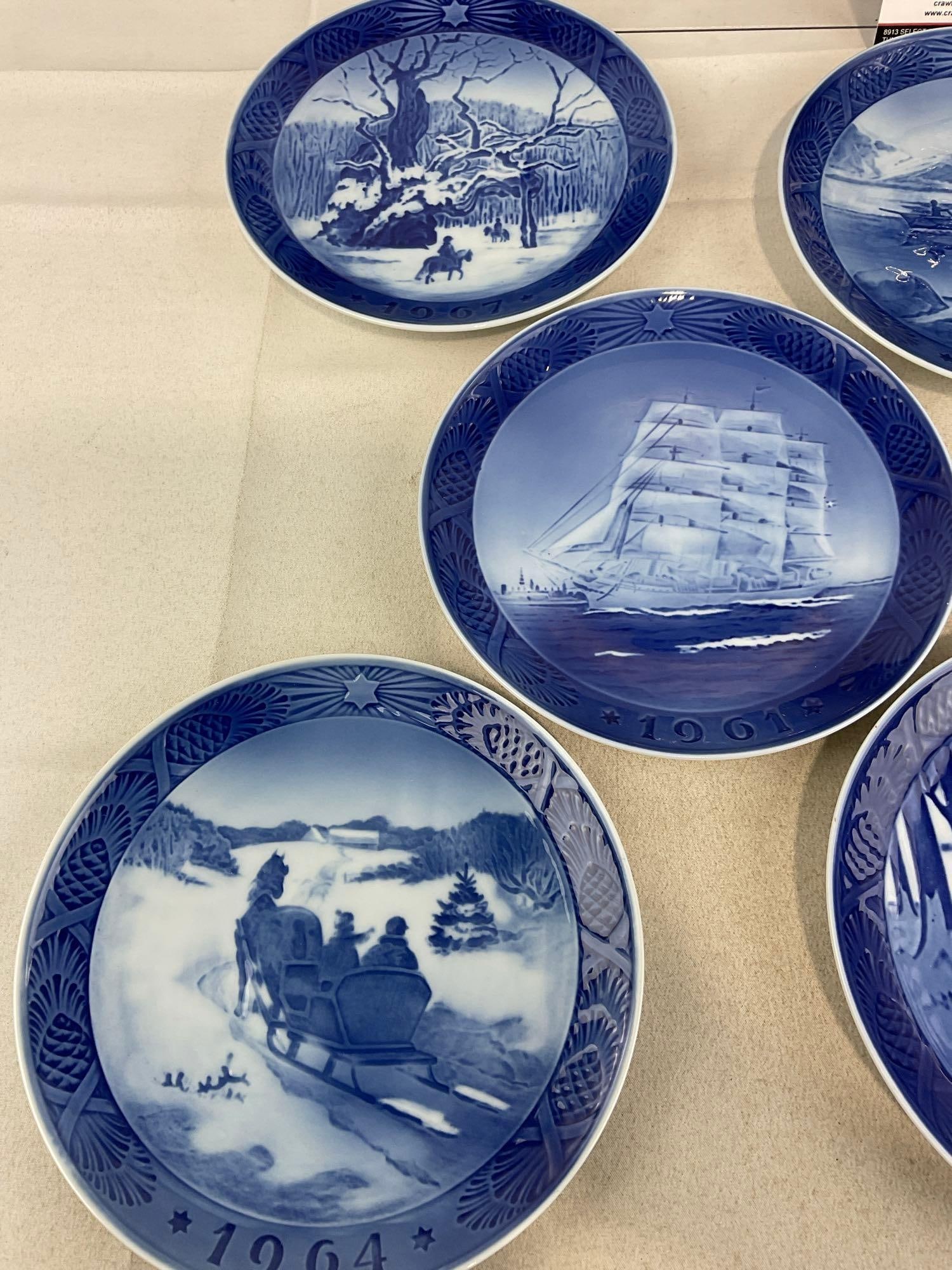 10 1960s Royal Copenhagen Blue & White Commemorative Plates, & more - 2
