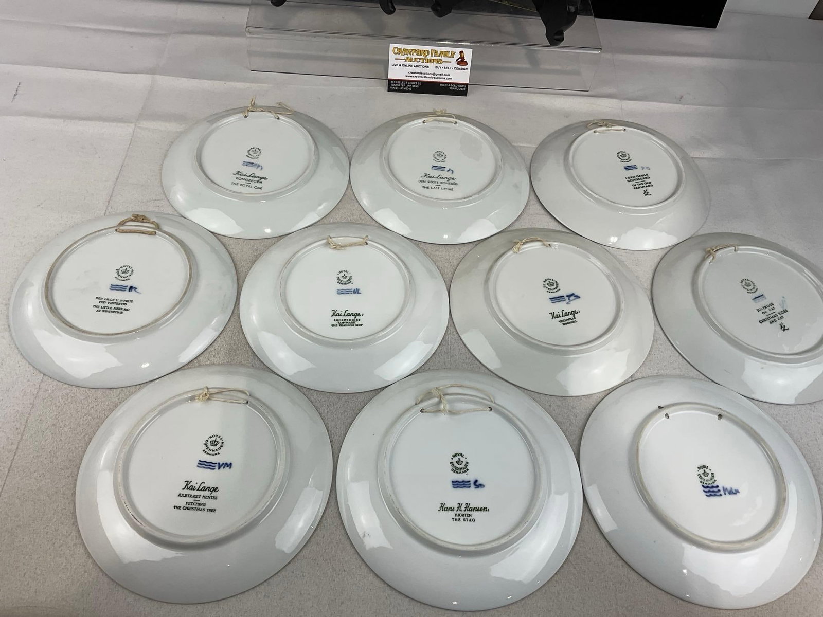 10 1960s Royal Copenhagen Blue & White Commemorative Plates, & more - 5