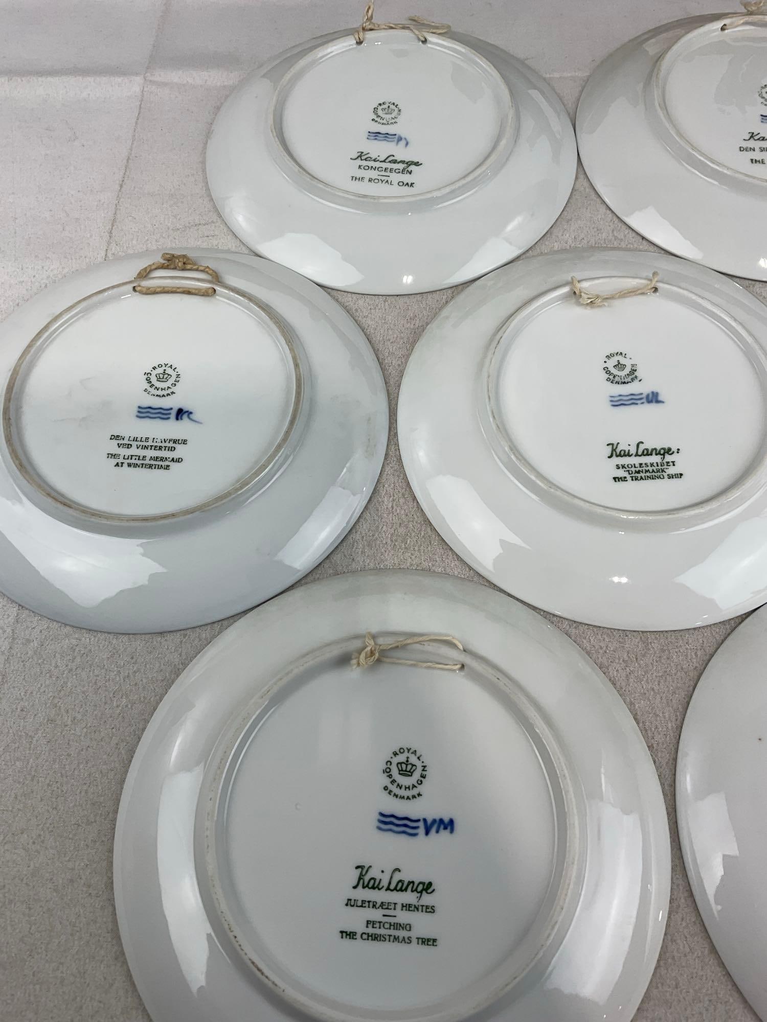 10 1960s Royal Copenhagen Blue & White Commemorative Plates, & more - 6
