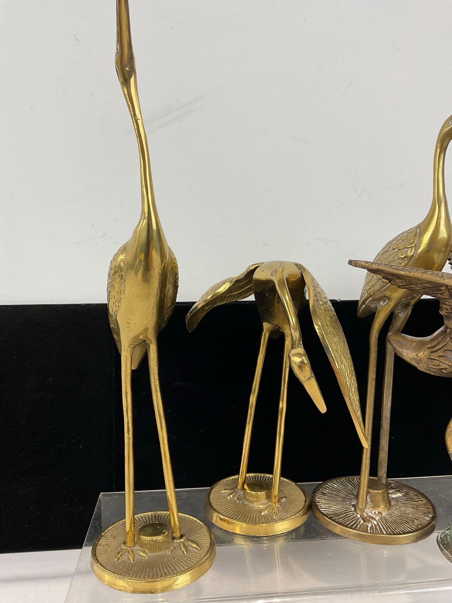Set of 5 Mid Century Modern Brass Cane Figurines - 2