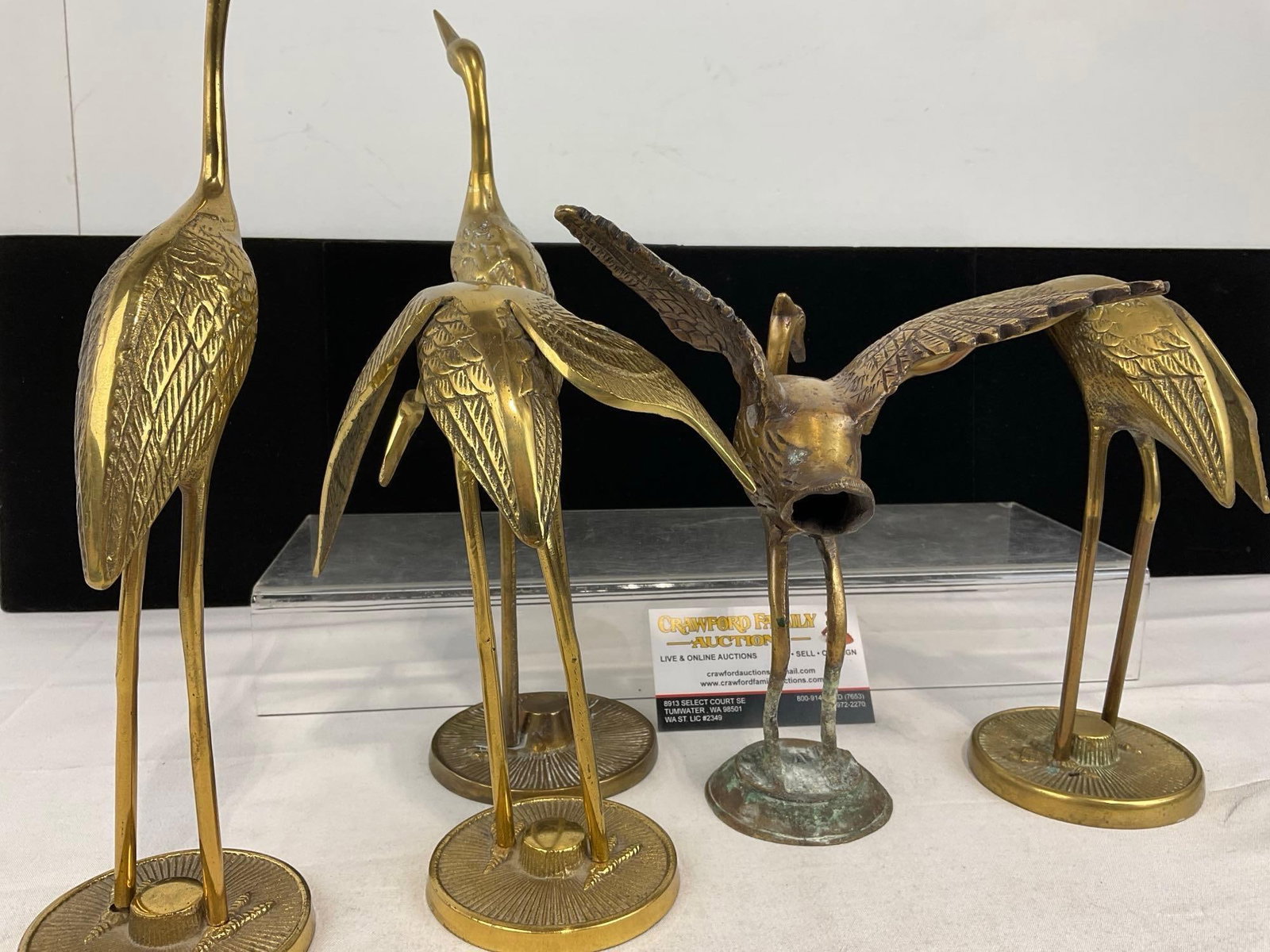 Set of 5 Mid Century Modern Brass Cane Figurines - 4