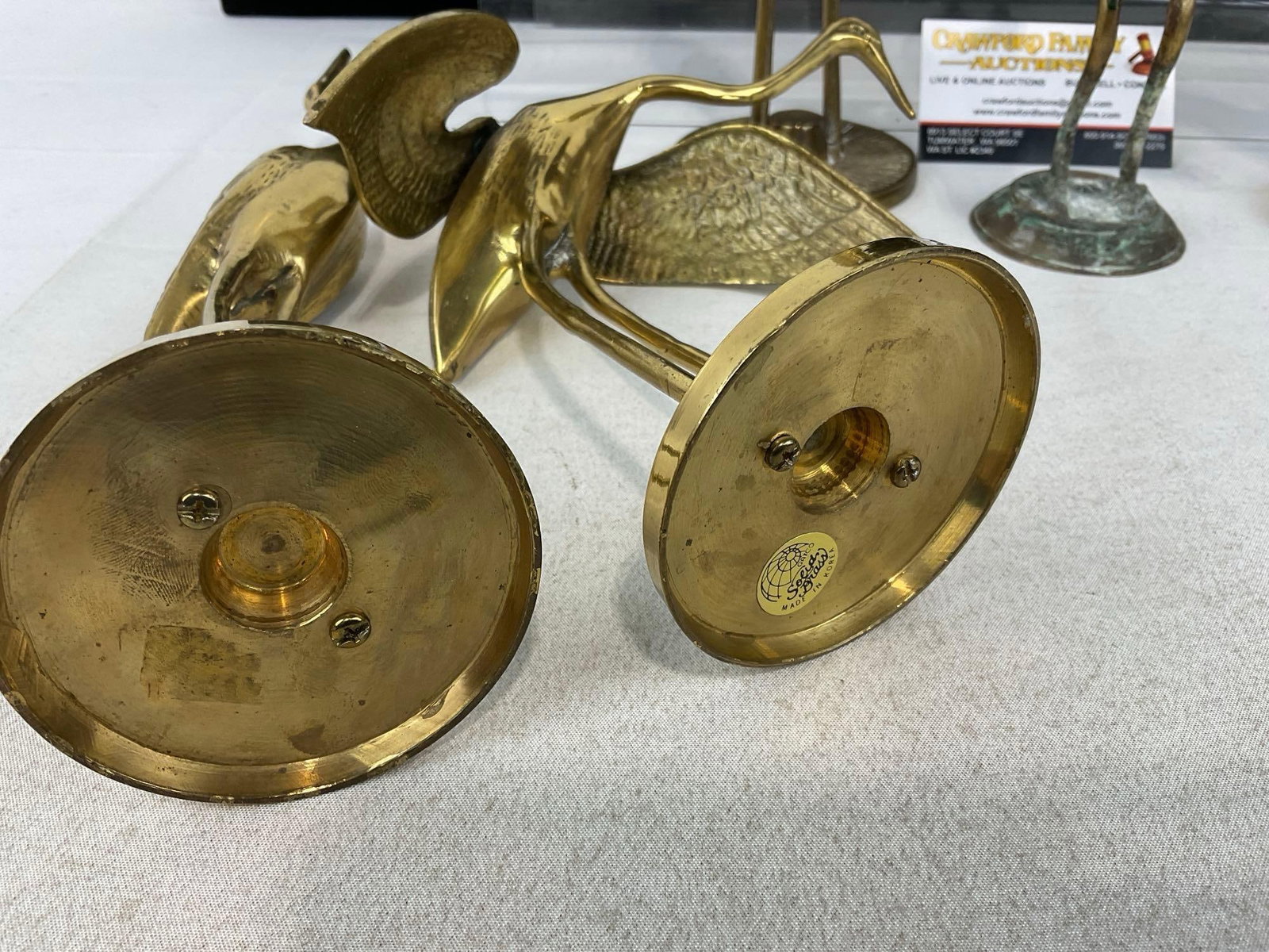 Set of 5 Mid Century Modern Brass Cane Figurines - 5