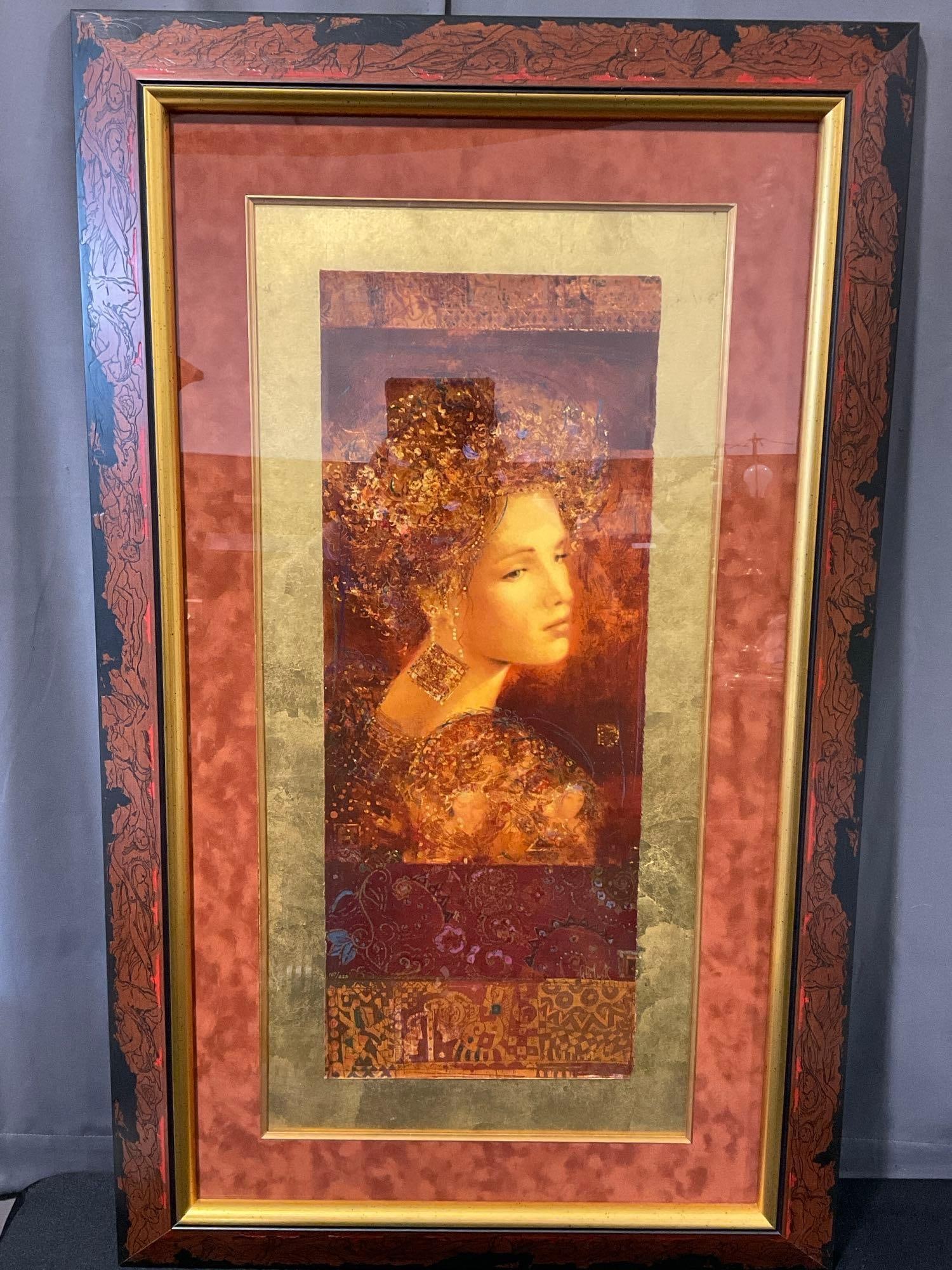 Framed Litho#d 107/225 Signed Csaba Markus titled Constantina, 46h x 28w inches: Appears to be in good shape. The piece measures approx 46h x 28w x 4d inches. See pics. E-6080 *Freight Required if shipped, Buyer Arranged/Responsibility*