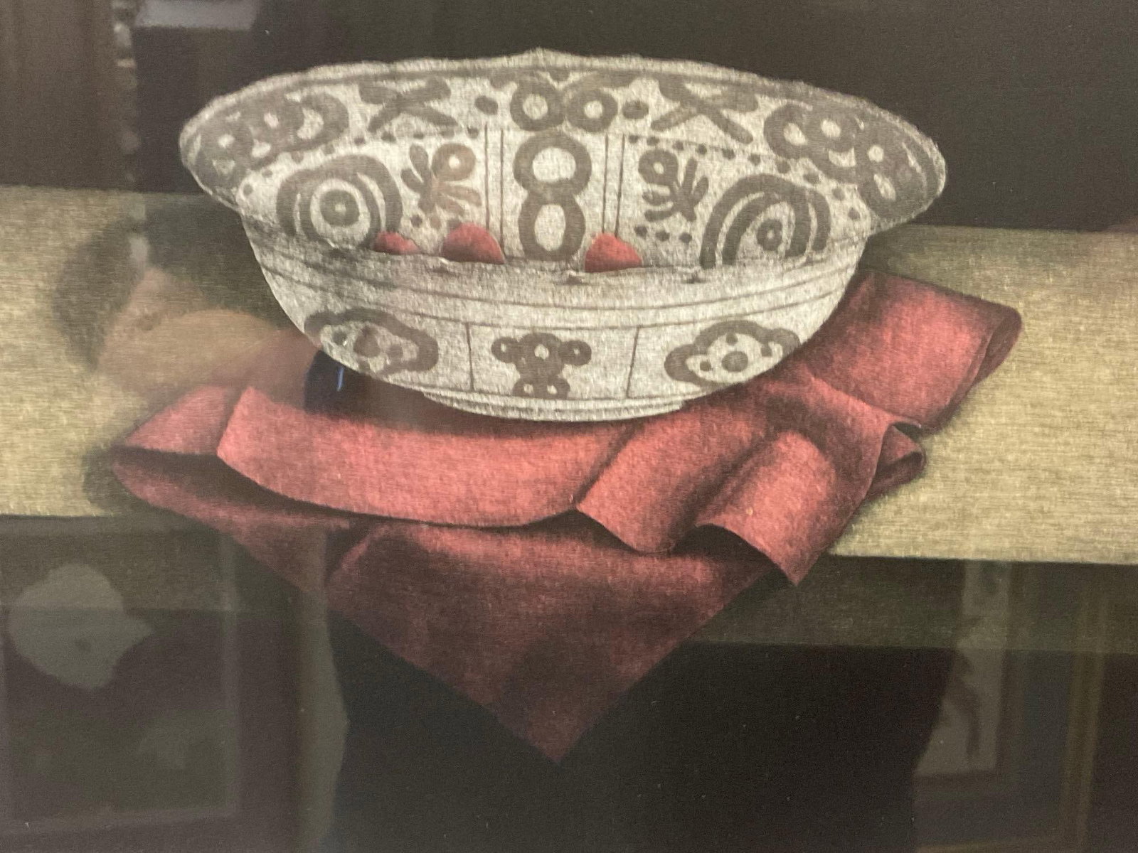 Framed Lithograph Signed & #d 29/150 titled Bowl #2 Mezzotint, by Tomoe Yokoi, 32x31 inches - 3