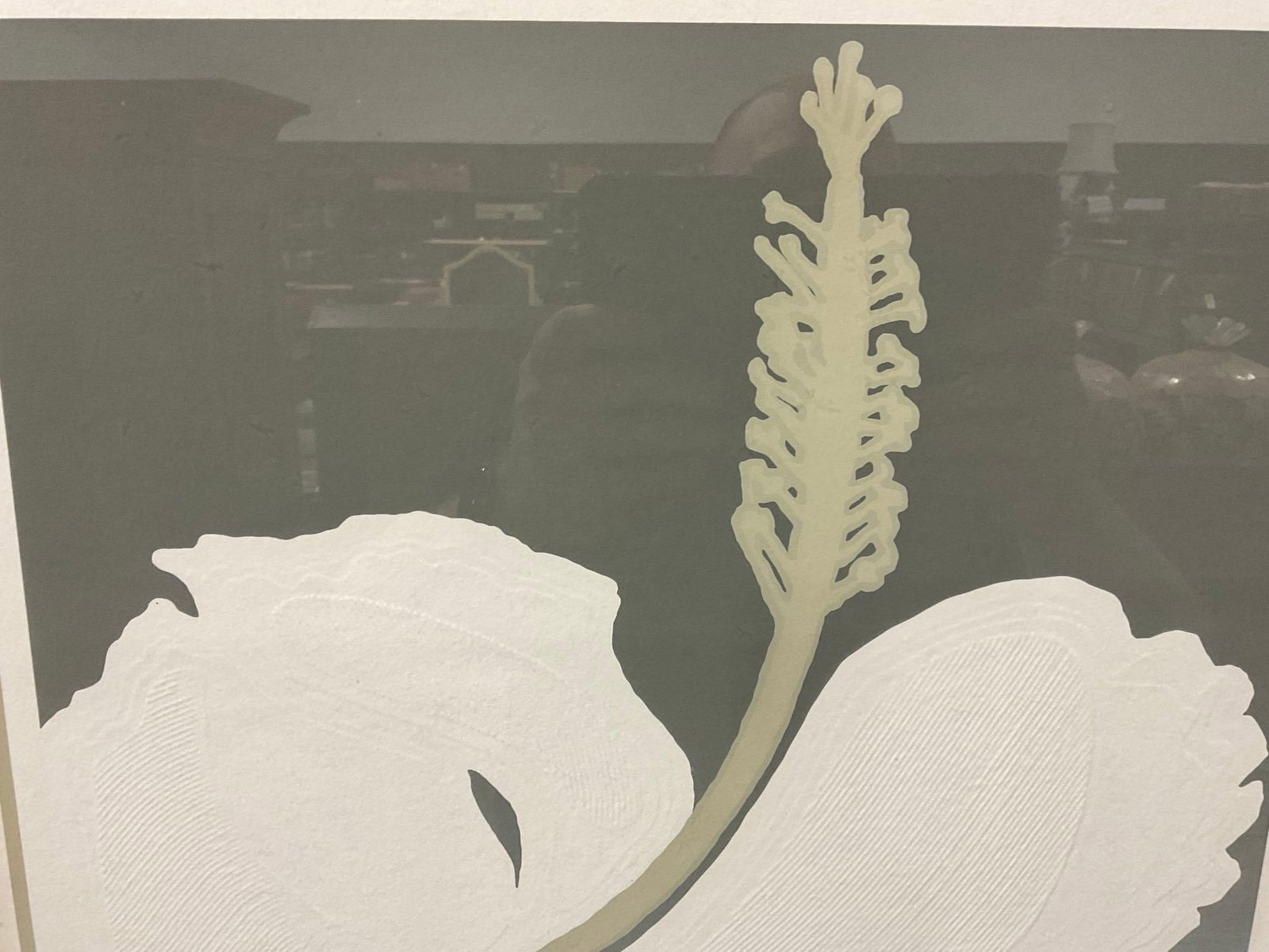 Framed Signed Lithograph titled Hybiscus II by C.Banks, 31h x 25w x 3d inches - 2