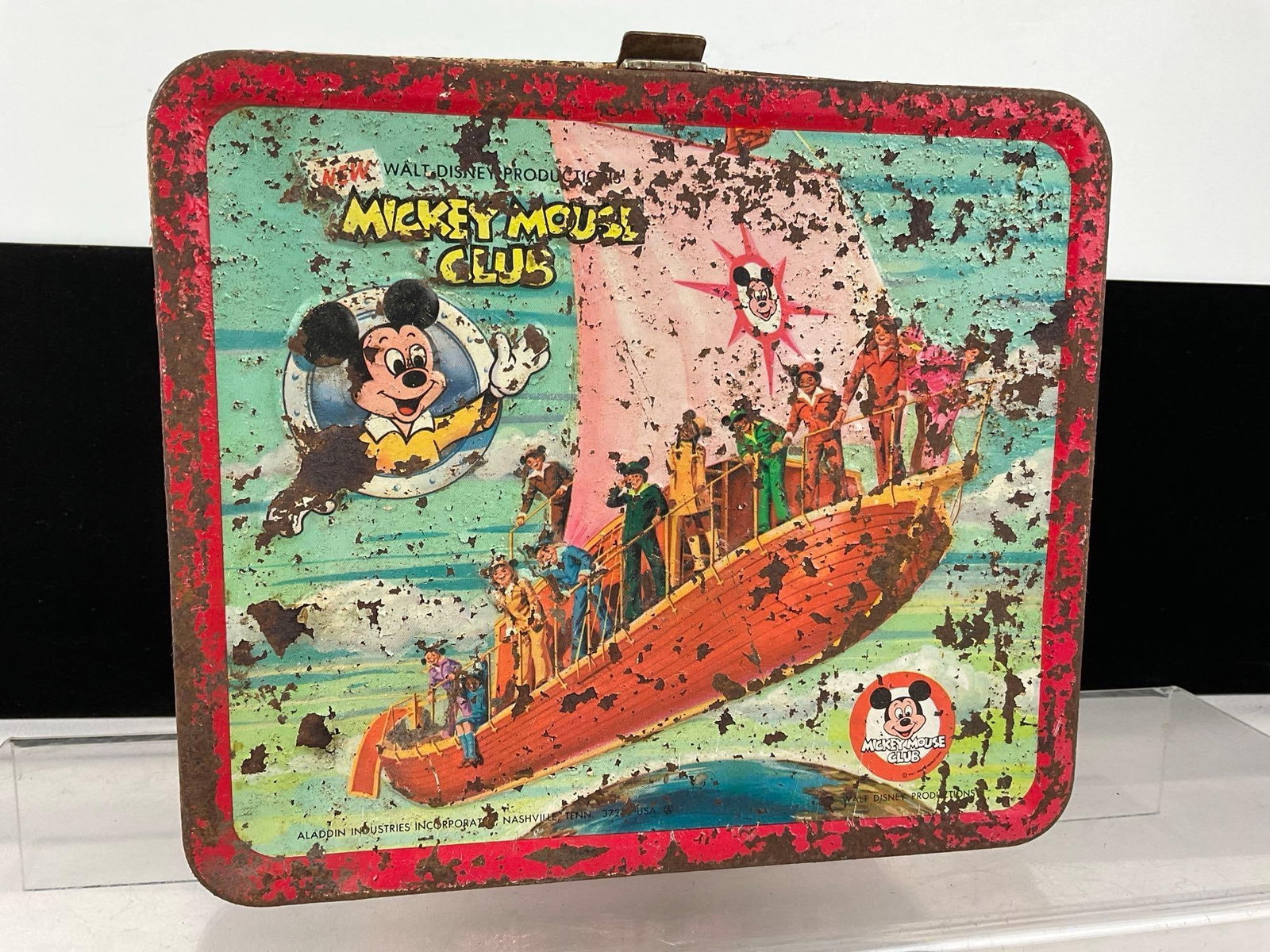 Vintage 1977 Walt Disney prod. Mickey Mouse Club Metal Lunchbox by Aladdin, needs TLC - 6