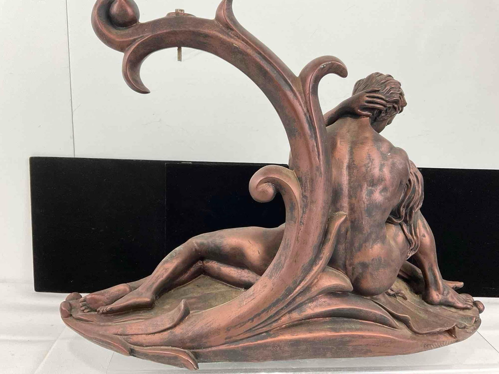 GH Lighting Lamp Base, no lamp included, 14x19x9 inches, Dark Copper Tone Resin - 5