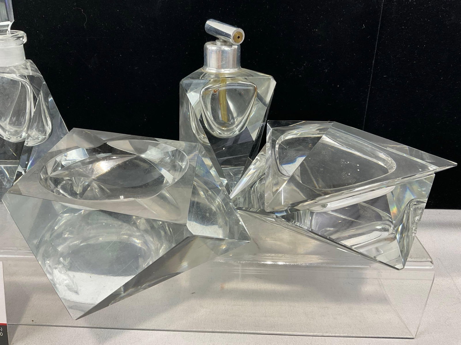 Asst. Crystal, Atomizer, Perfume Bottles, Bud Vase, Ashtray & Candy Dish w/lid - 2