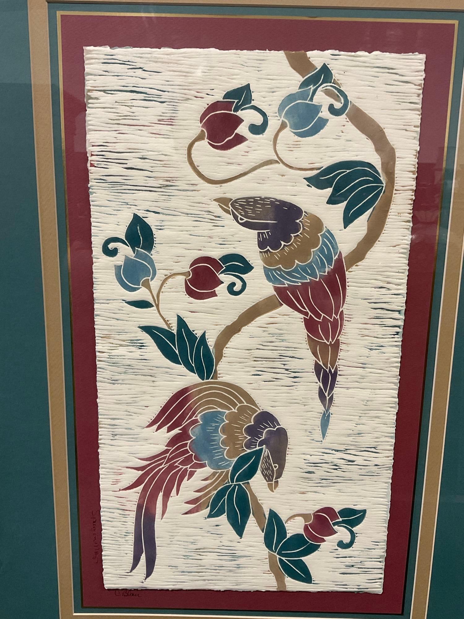 Framed multimedia piece titled Spring in May, by C. Blair, 40x30 inches - 2