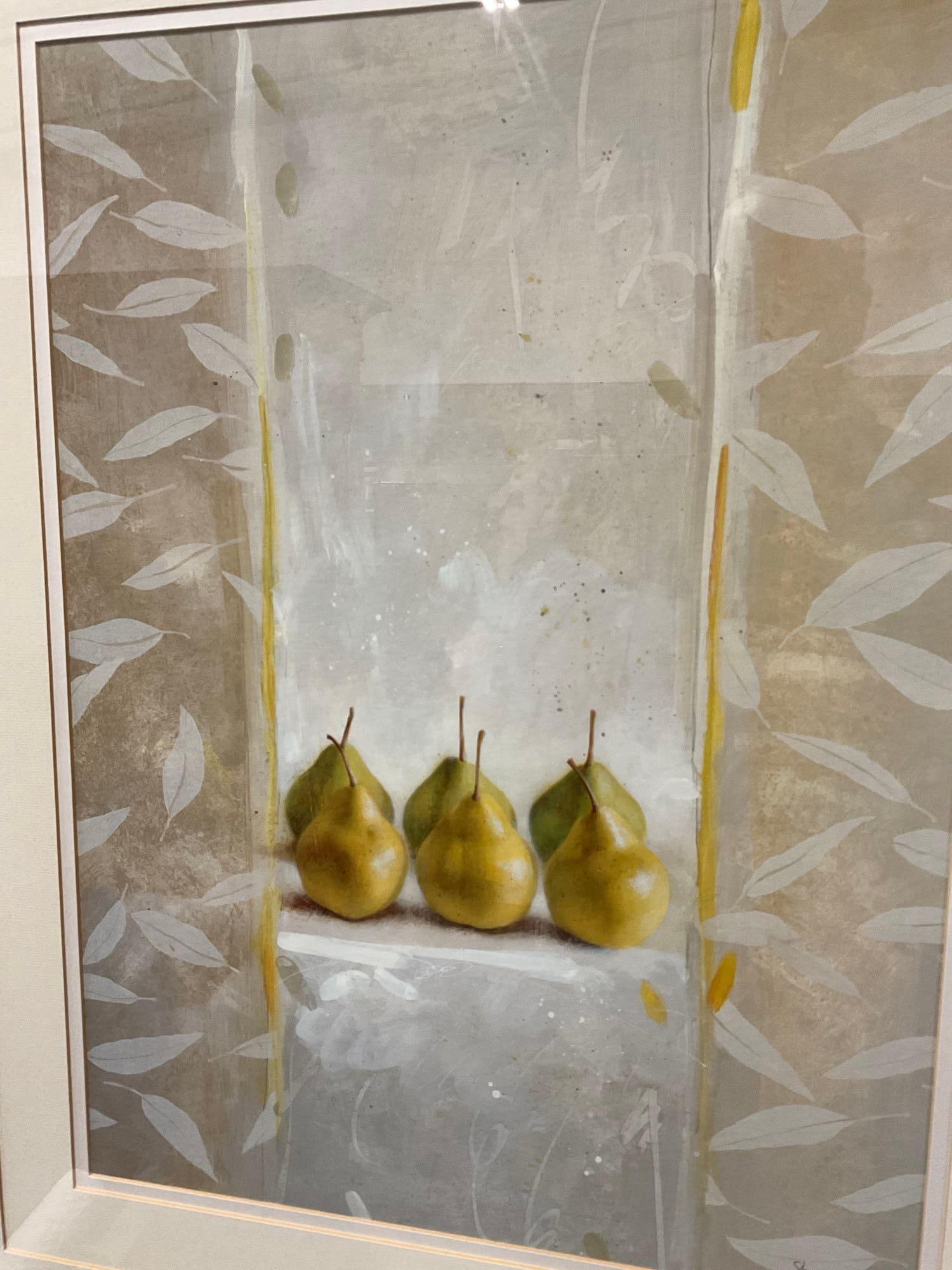 Framed Lithograph titled Leaves & Pears by Sherry Loeher, 36x30 inches - 3