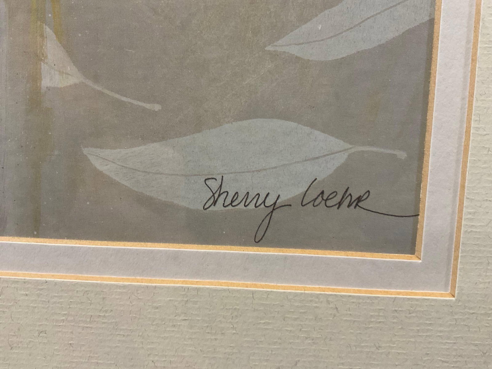 Framed Lithograph titled Leaves & Pears by Sherry Loeher, 36x30 inches - 4