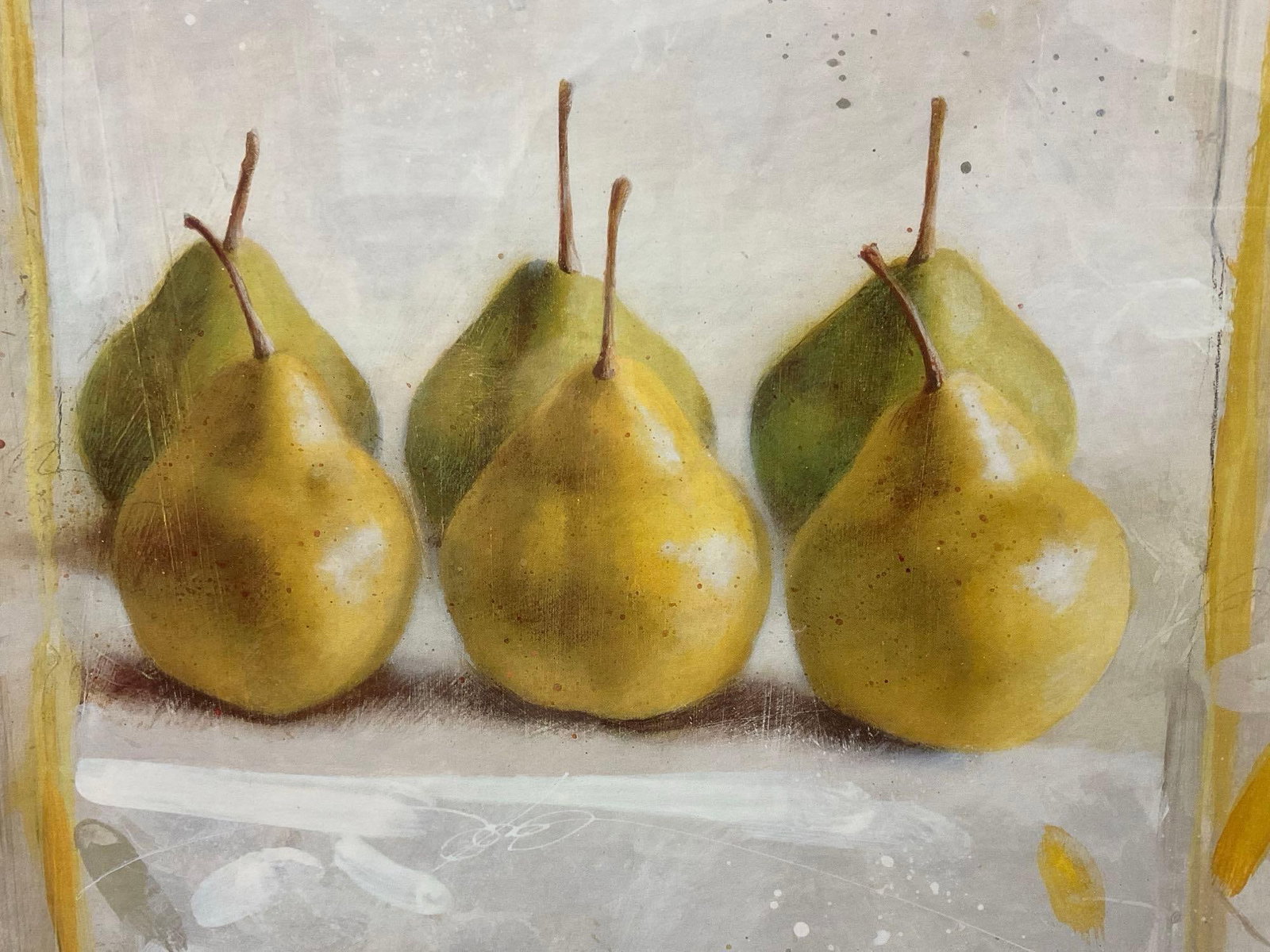 Framed Lithograph titled Leaves & Pears by Sherry Loeher, 36x30 inches - 5