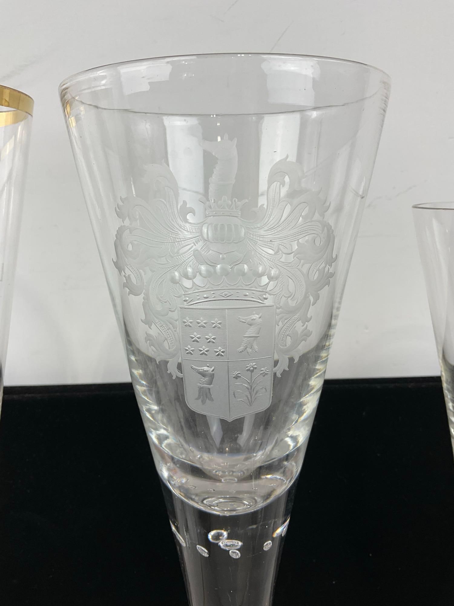 3 Antique Tall German Wine Goblets, Beer Stein & Stein shaped Table Lighter - 3