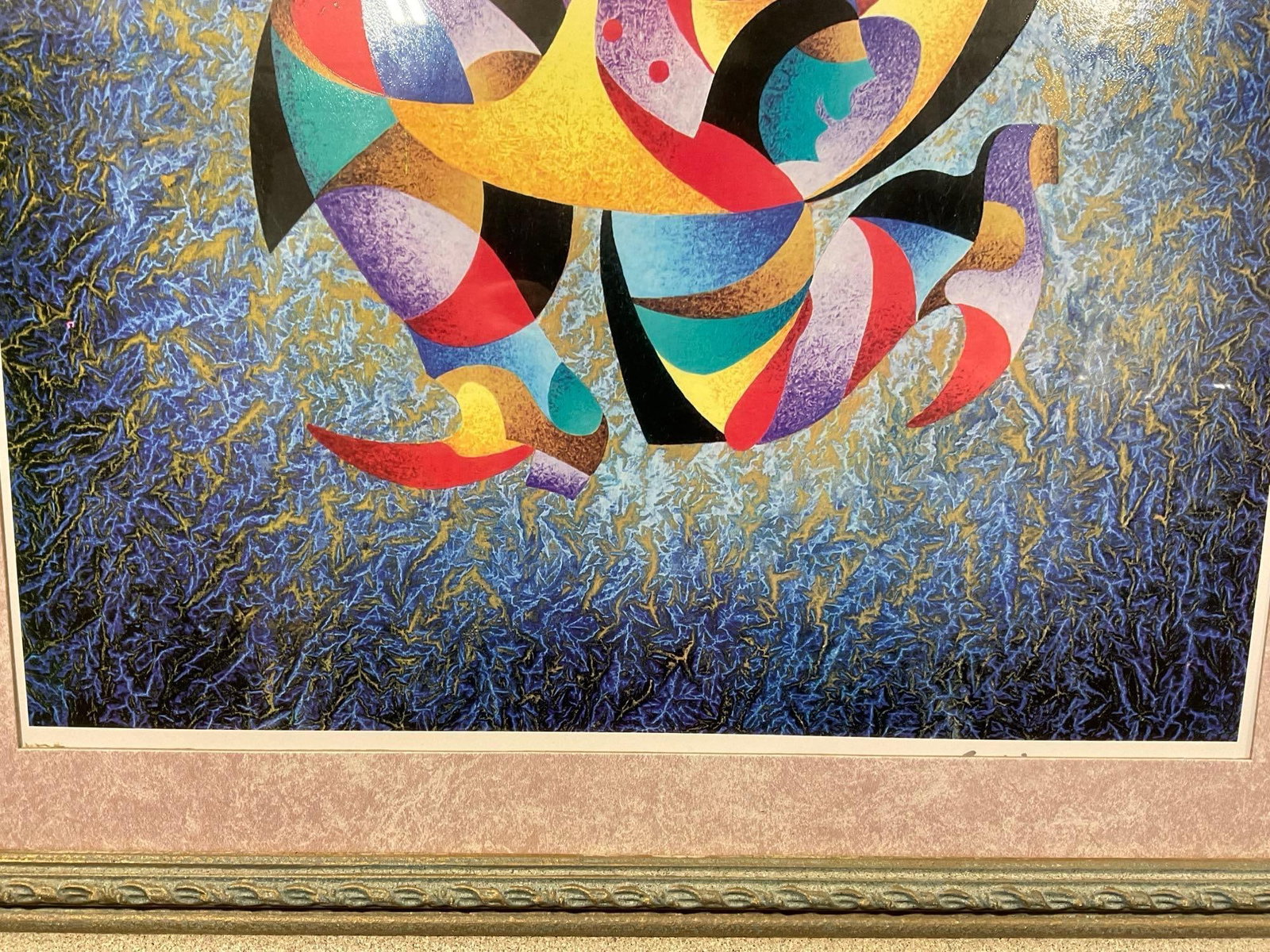 Framed Lithograph titled Play That Horn II, by Anatole Krasnyansky, 30x26 inches - 4