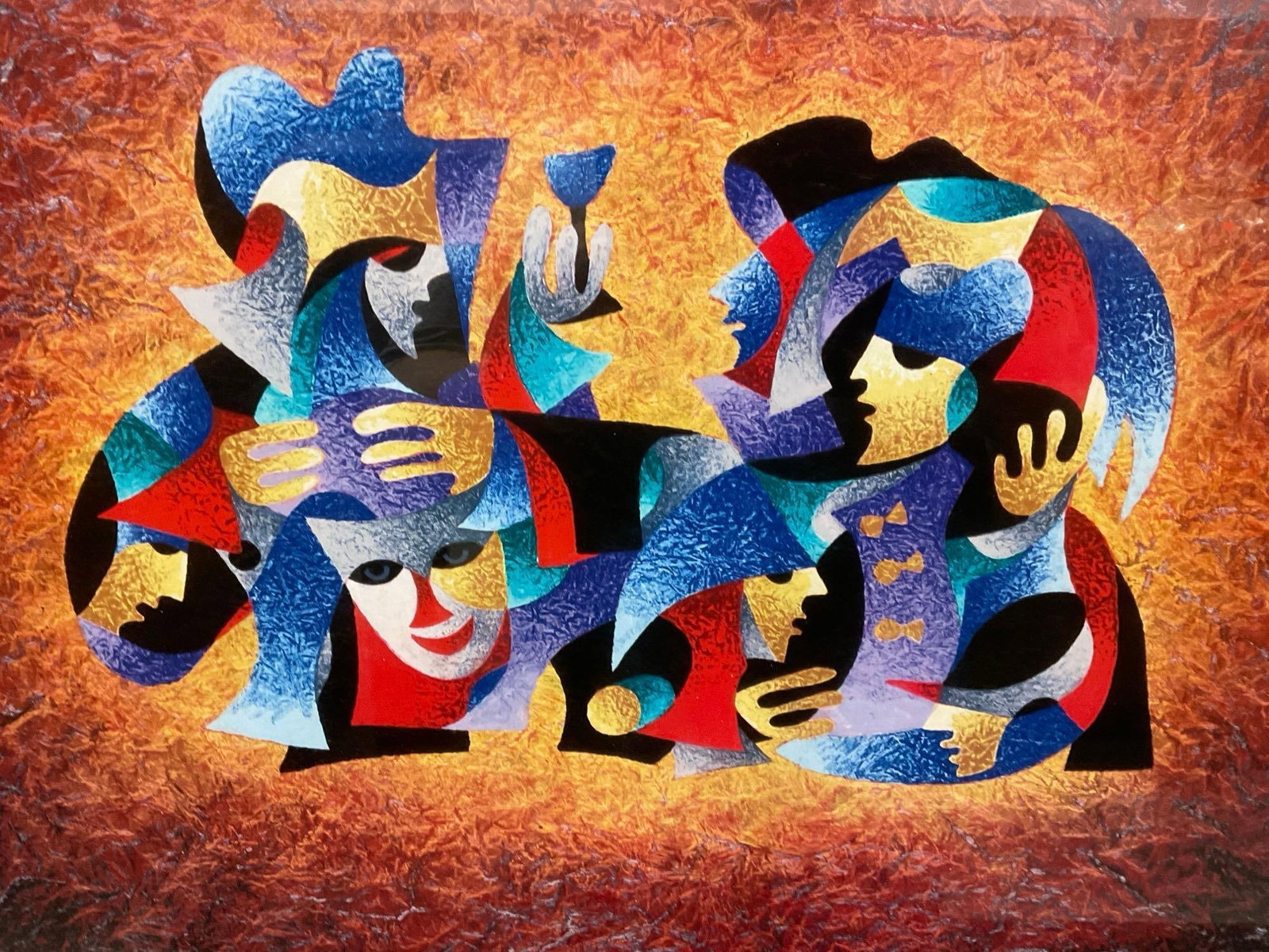 Framed Lithograph titled Officers Celebration #7 by Anatole Krasnyansky, 28x34 inches - 3