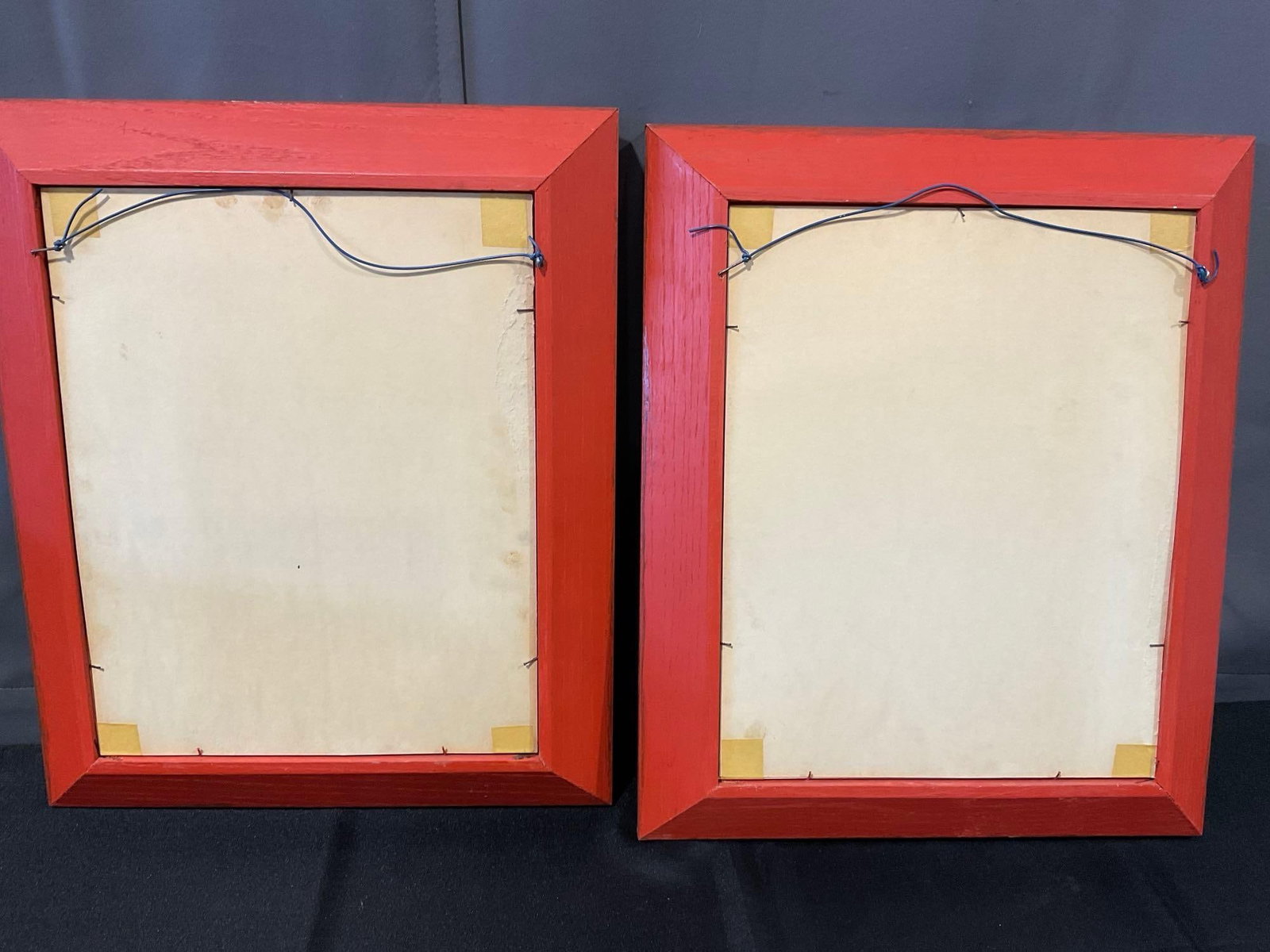 2 Framed Shakkyo Japanese Woodblock prints, Red Lion Dancer, & White Lion, 19x16 inches - 6