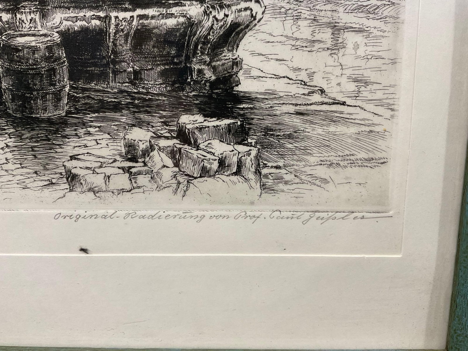 3 Framed Etchings, Zytglogge & Bern by Paul Geissler, Shepherd from the Luneburg heath by Stephan... - 9