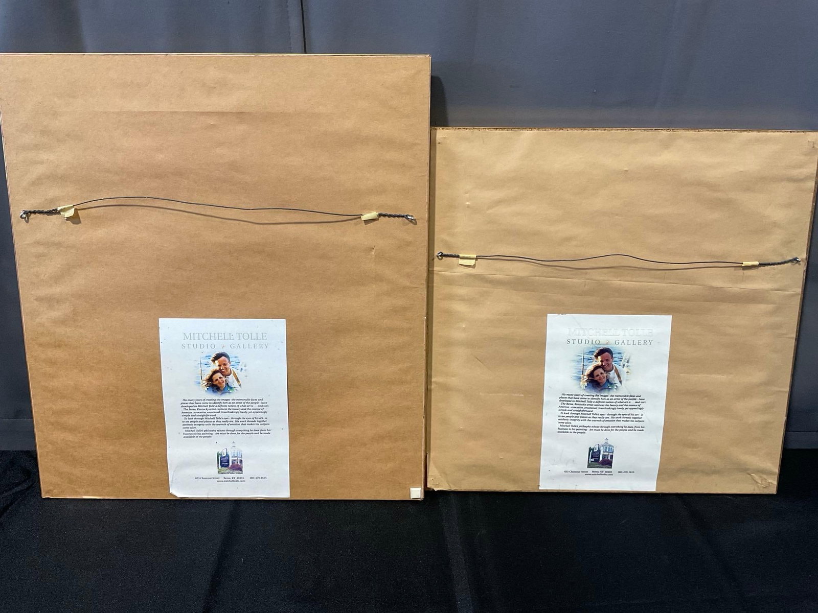 Pair of Mitchell D. Tolle Studio Prints, Grace & the Lamb, Fishes & Loaves, 21x19 inches - 6