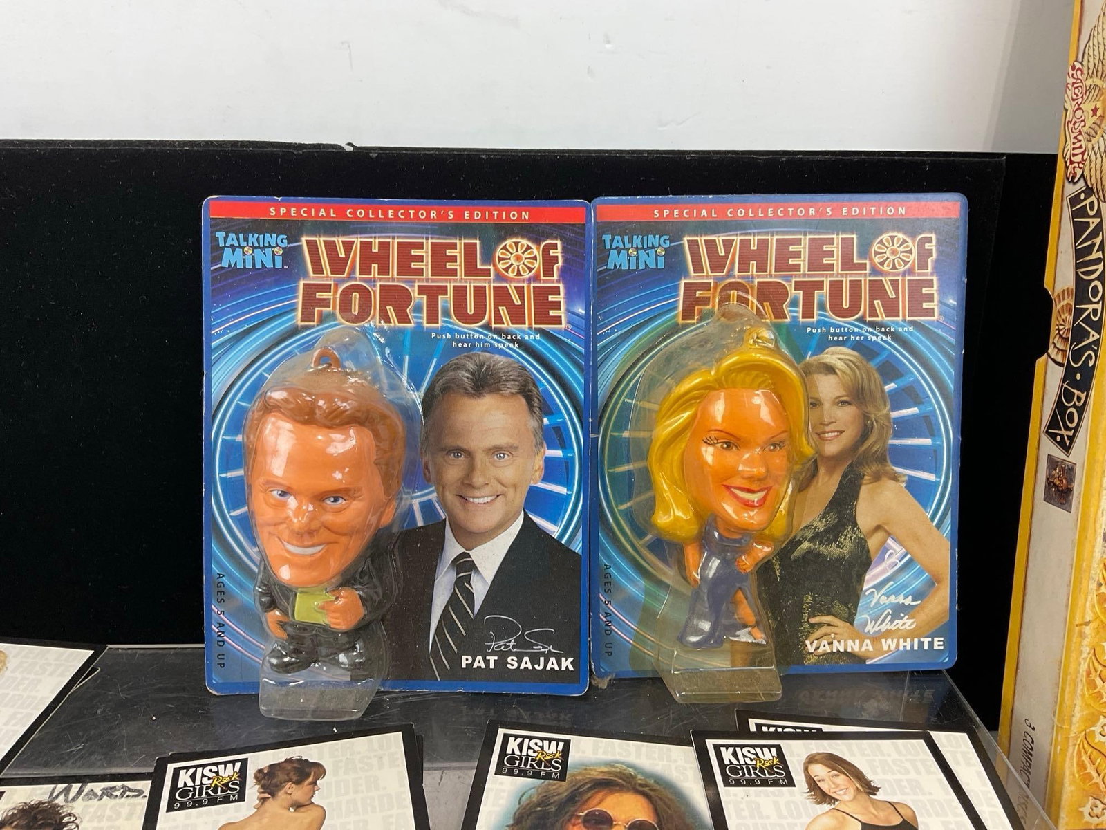 2 Wheel of Fortune Figurines, Pat Sajak & Vanna White, Aerosmith Pandoras Box Set, & OJ Simpson P... - 2