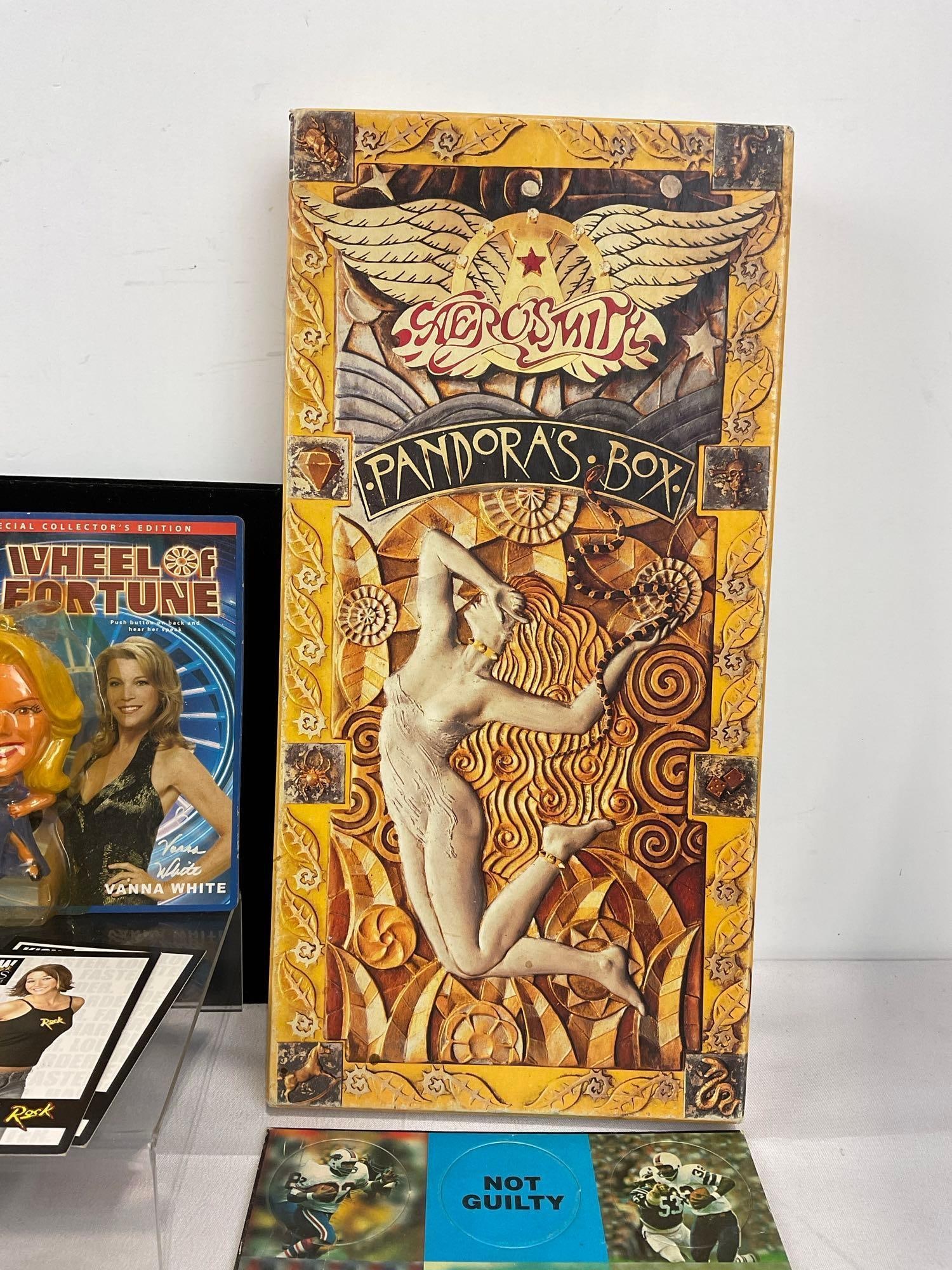 2 Wheel of Fortune Figurines, Pat Sajak & Vanna White, Aerosmith Pandoras Box Set, & OJ Simpson P... - 6