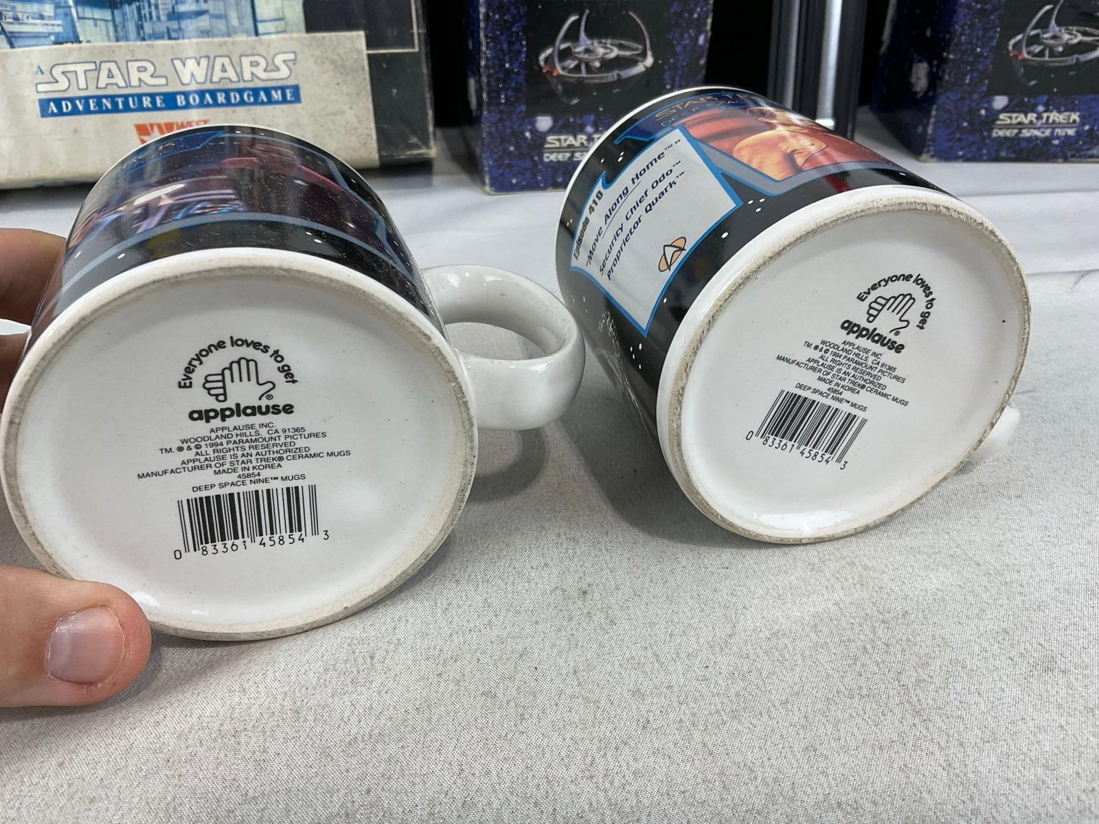 Pair of Star Wars Adventure Board Games, Pair of Star Trek DS9 Mugs in box, & 2019 Lightsaber Toy - 5
