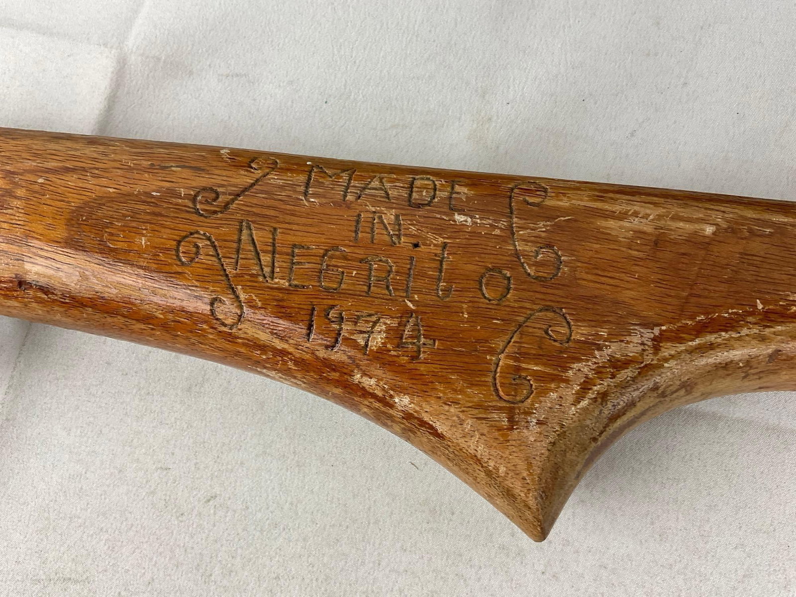 Primitive style crossbow, marked Made in Negrito 1974, Wooden Crossbar & Stock - 2