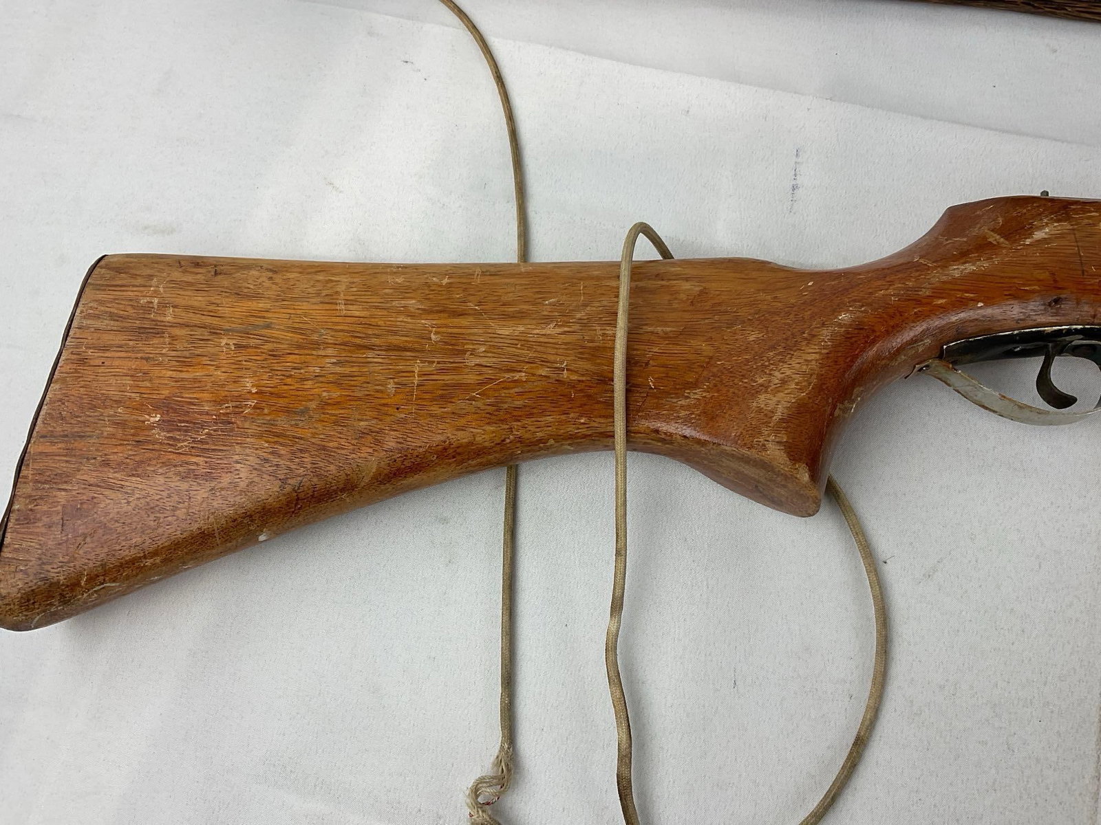 Primitive style crossbow, marked Made in Negrito 1974, Wooden Crossbar & Stock - 3