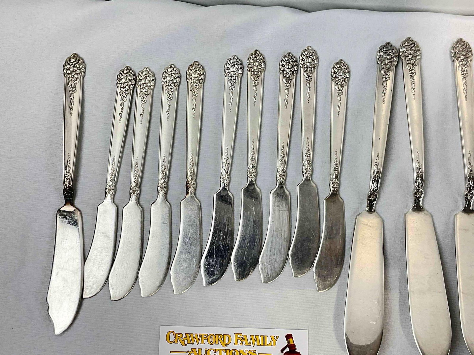 41 pcs Vintage King Edward Silver Plated Utensils, incl. Cheese Knives, Soup Spoons & More! - 8
