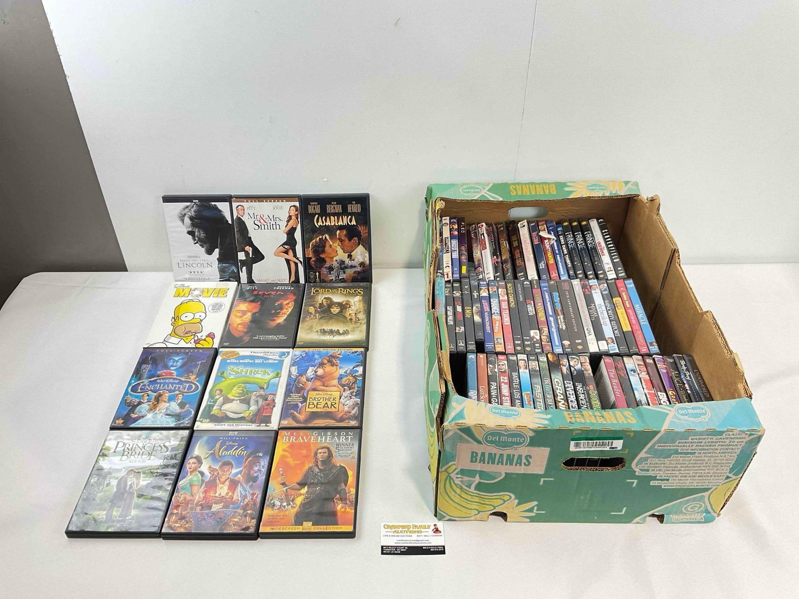 75 pcs DVD Movie & TV Show Collection, incl. Casablanca, Disney, The Princess Bride & More!: 75 pcs DVD Movie & TV Show Collection, incl. Casablanca, Disney, The Princess Bride & More! Pieces have wear indicative of age and use, cases have not all been checked, sold as is. Fits in