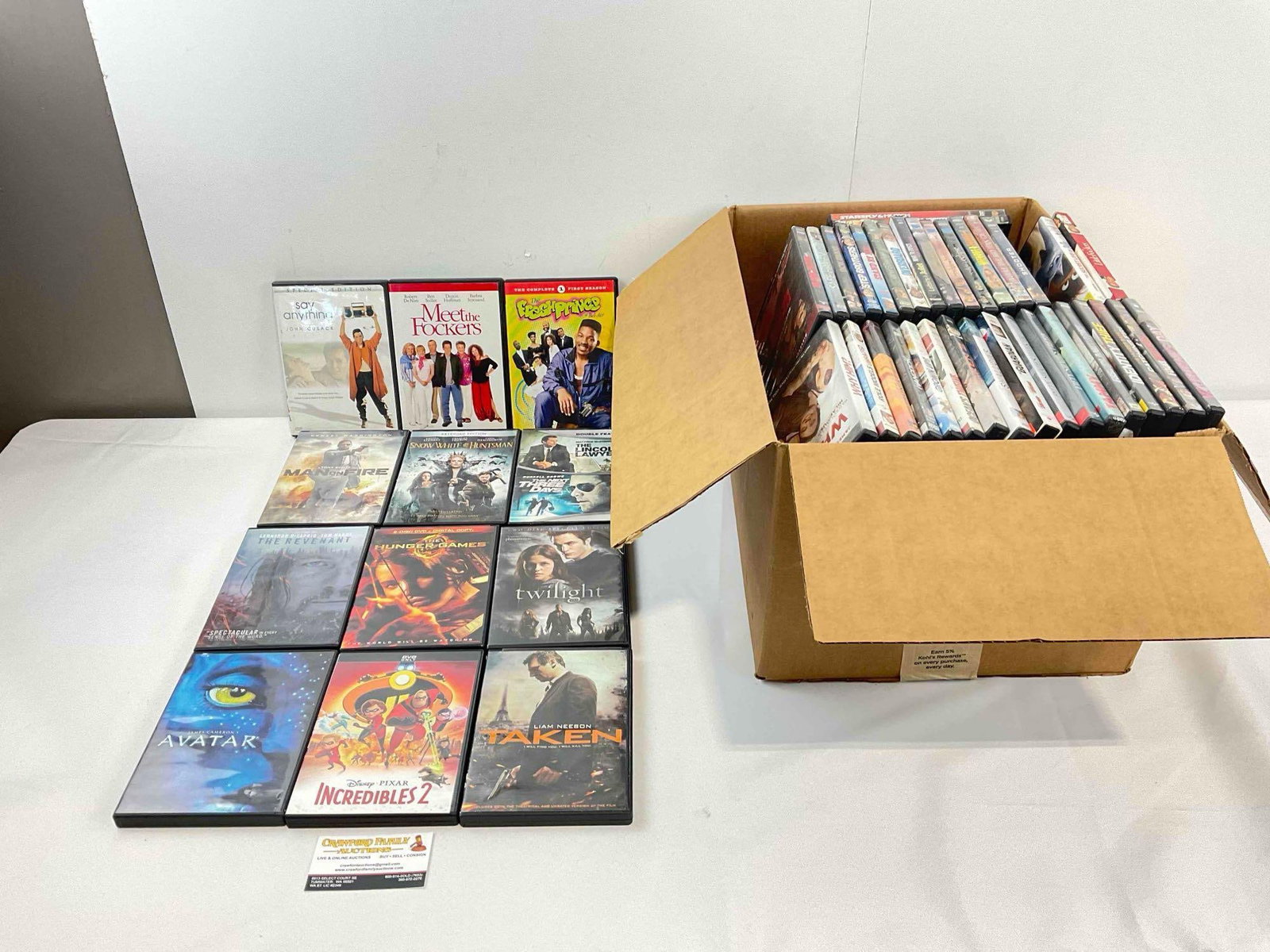 75+ pcs DVD Movie & TV Show Collection, incl. Avatar, Twilight, The Incredibles 2 & More!: 75+ pcs DVD Movie & TV Show Collection, incl. Avatar, Twilight, The Incredibles 2 & More! Pieces have wear indicative of age and use, not all cases have been checked, sold as is. Fits in a