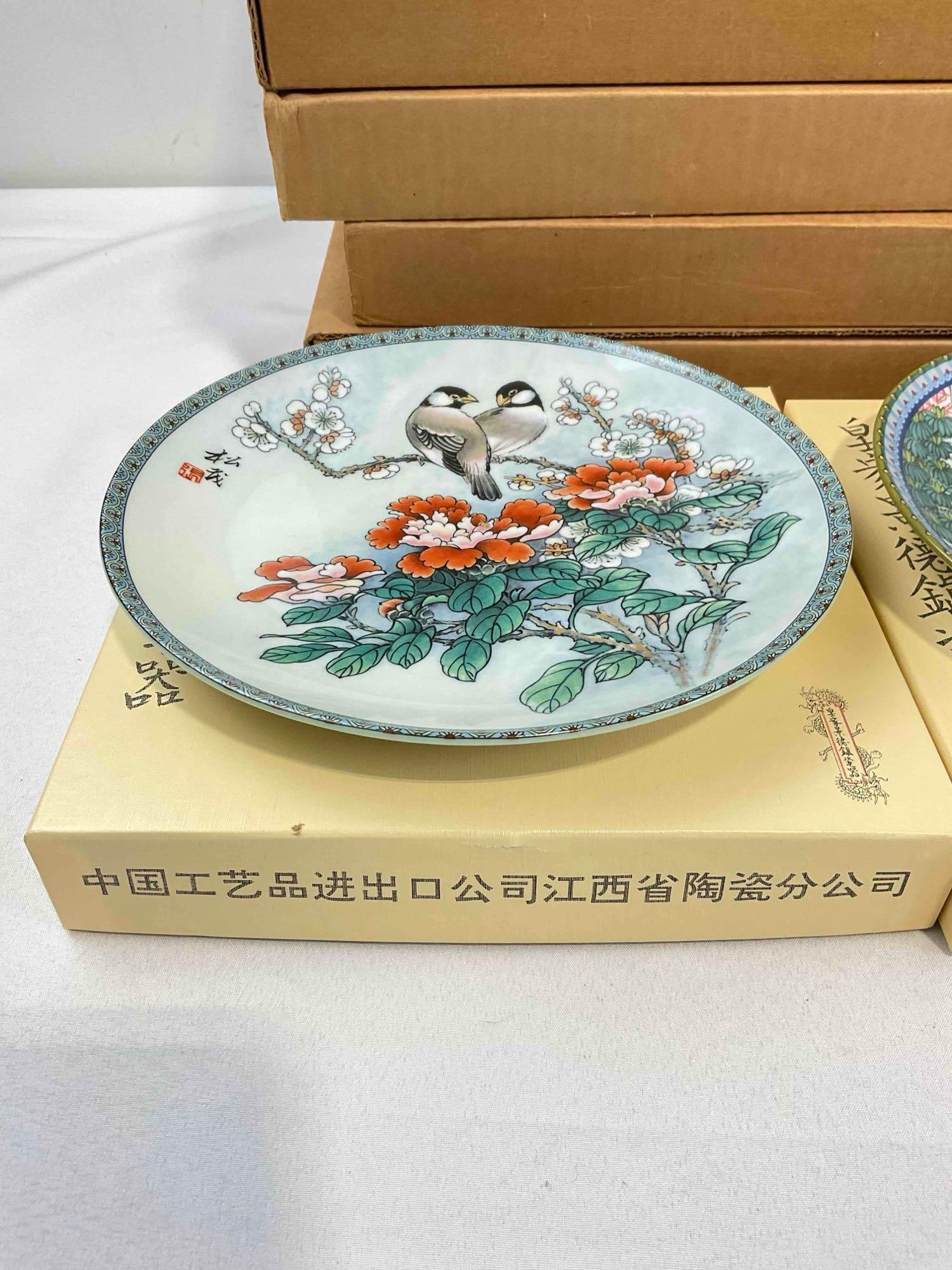 12 pcs Vintage Imperial Jingdezhen Chinese Porcelain Plates w/ Painted Lady Designs. NIB. See pics. - 4