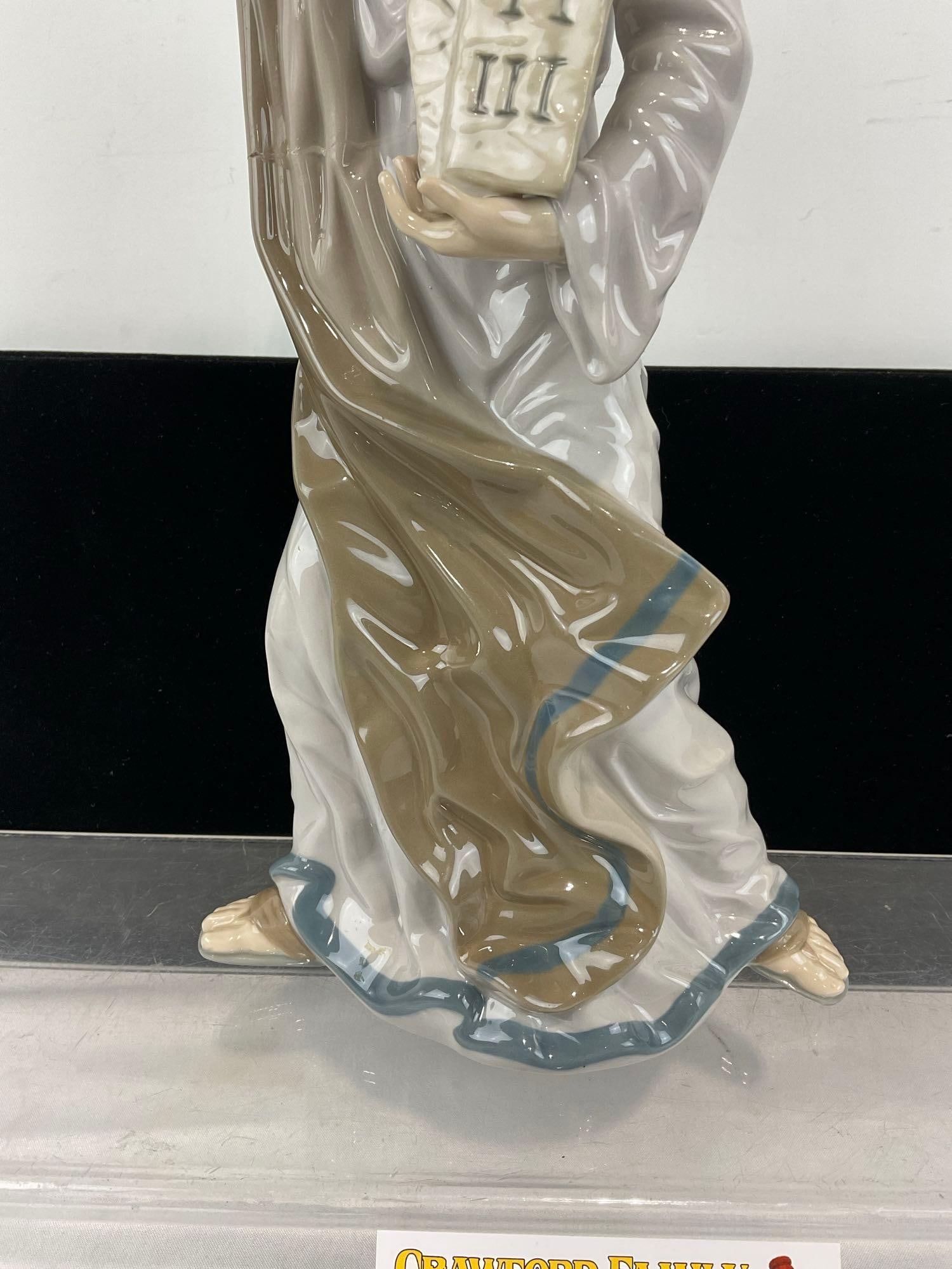 Casades Biblical Moses Porcelain Figurine, Ten Commandments, 16h x 7w x 6d inches - 3