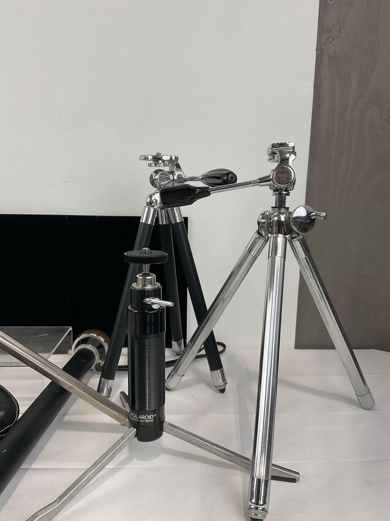 10 Vintage Early 20th Century Tripods, and Caliper, Sunset, Stabilo III, Polaroid, King & more - 4