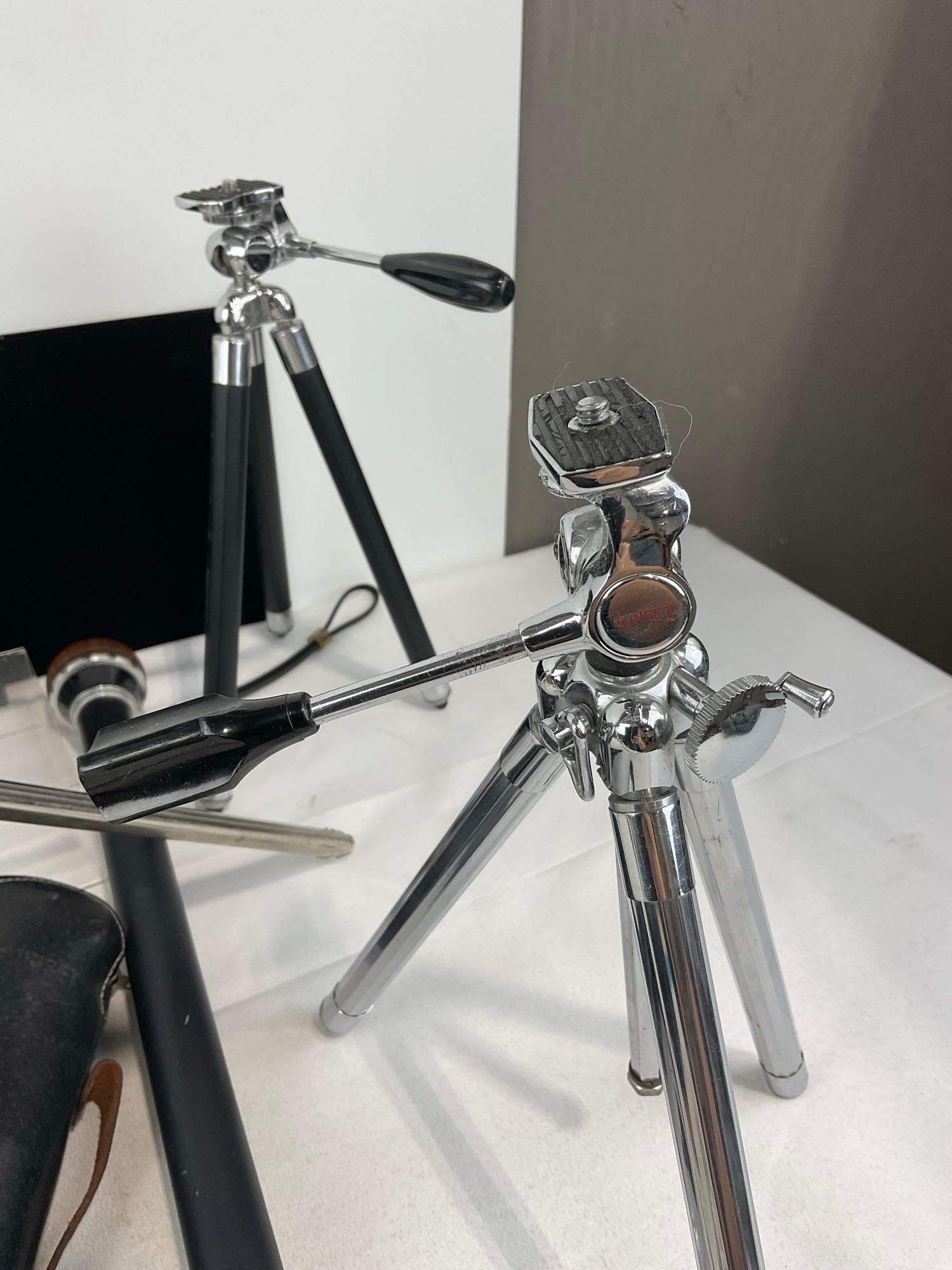 10 Vintage Early 20th Century Tripods, and Caliper, Sunset, Stabilo III, Polaroid, King & more - 8