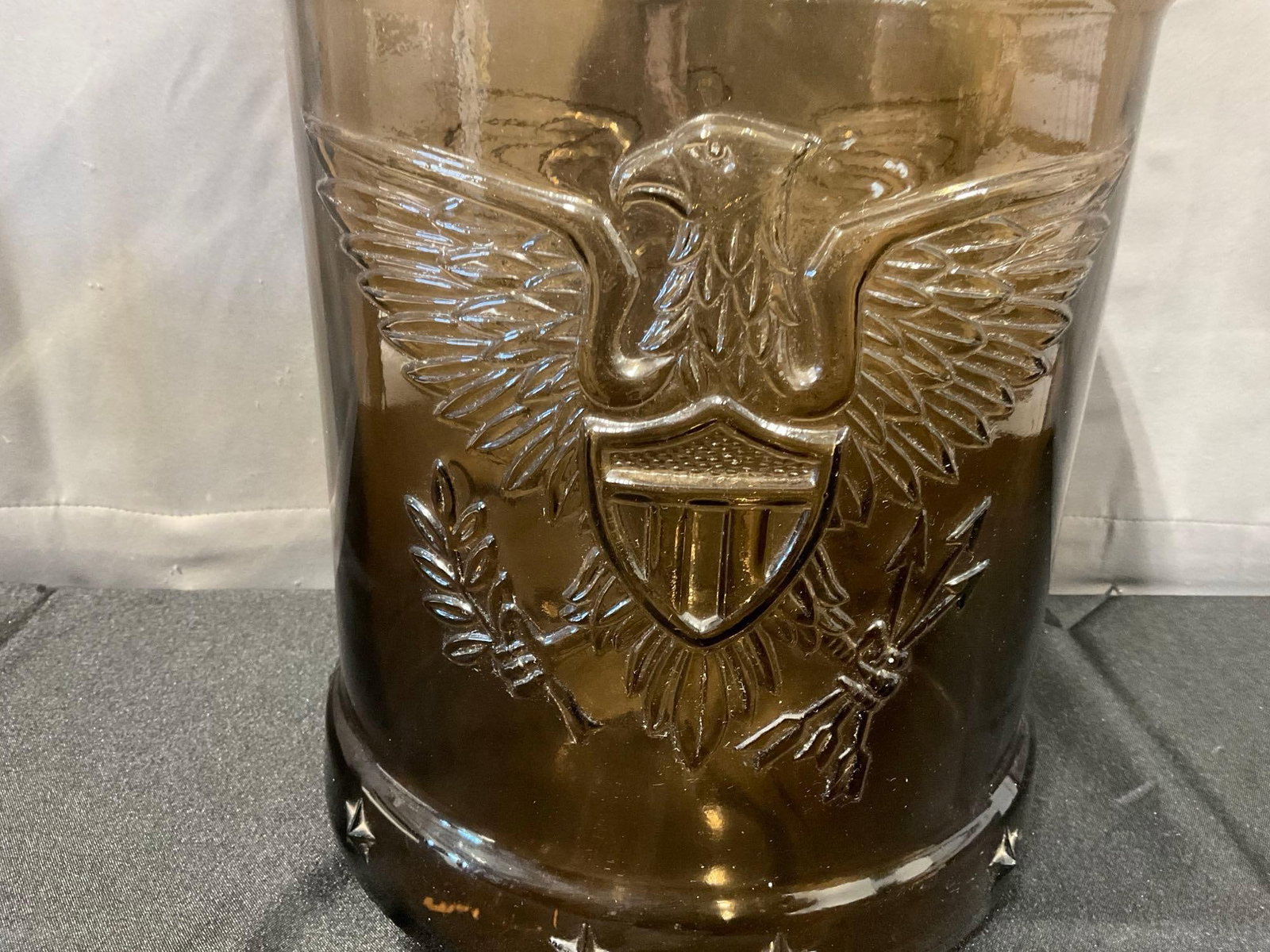 Vintage 1976 Libbey Glass 5-Gallon Milk Jug, Bicentennial Commemorative, Amber Glass, 20x12x12 inch - 3