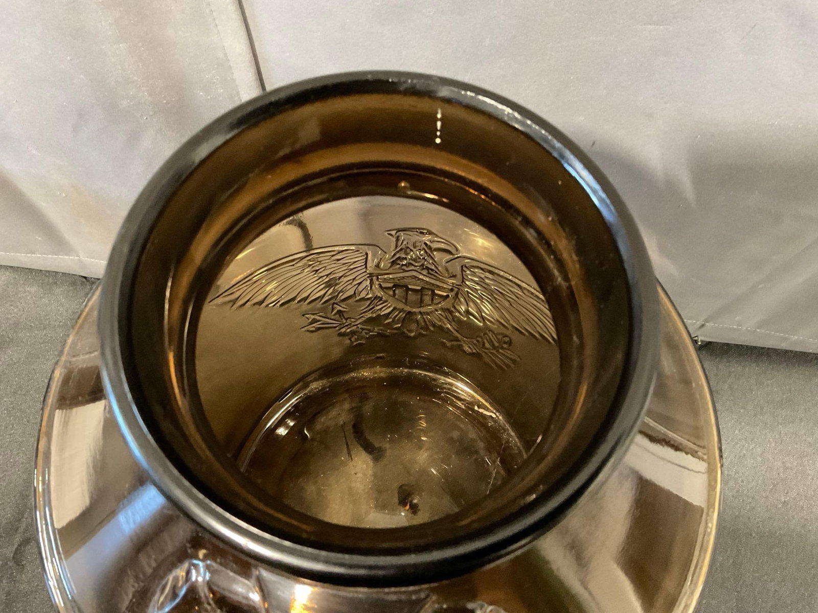 Vintage 1976 Libbey Glass 5-Gallon Milk Jug, Bicentennial Commemorative, Amber Glass, 20x12x12 inch - 5