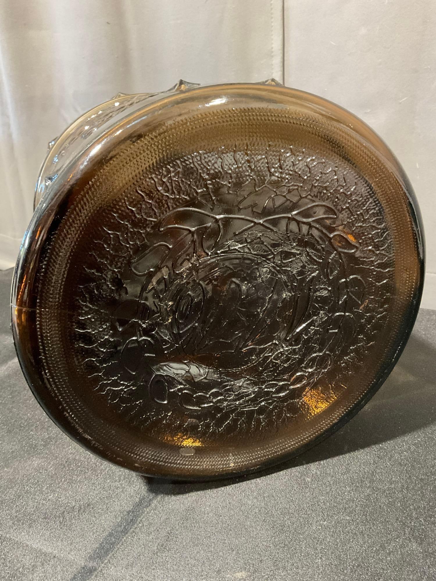 Vintage 1976 Libbey Glass 5-Gallon Milk Jug, Bicentennial Commemorative, Amber Glass, 20x12x12 inch - 6