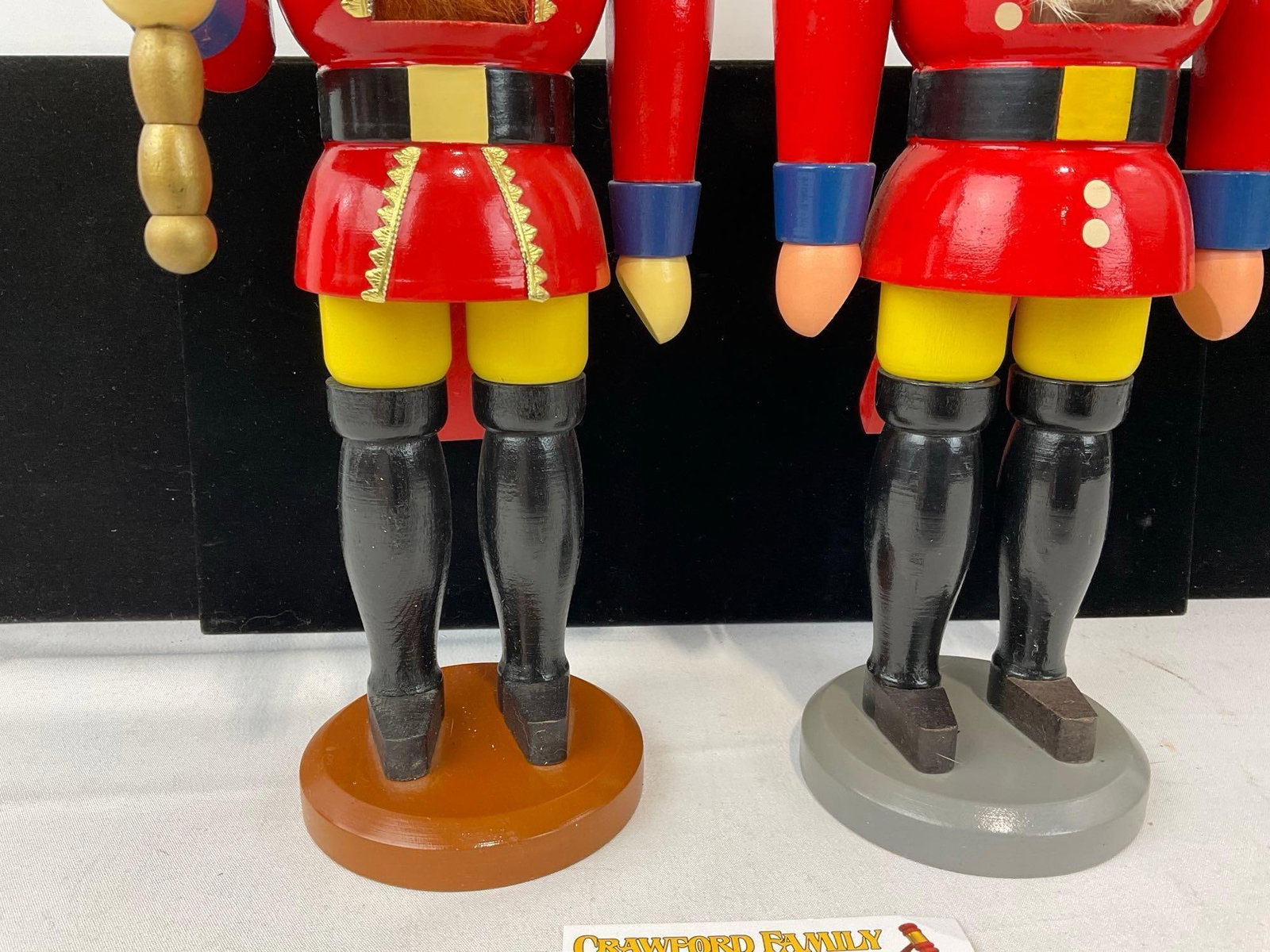 Pair of Christmas Nutcrackers, Erzgebirge, Made in GDR East Germany, Bright colors, 15 inches - 3