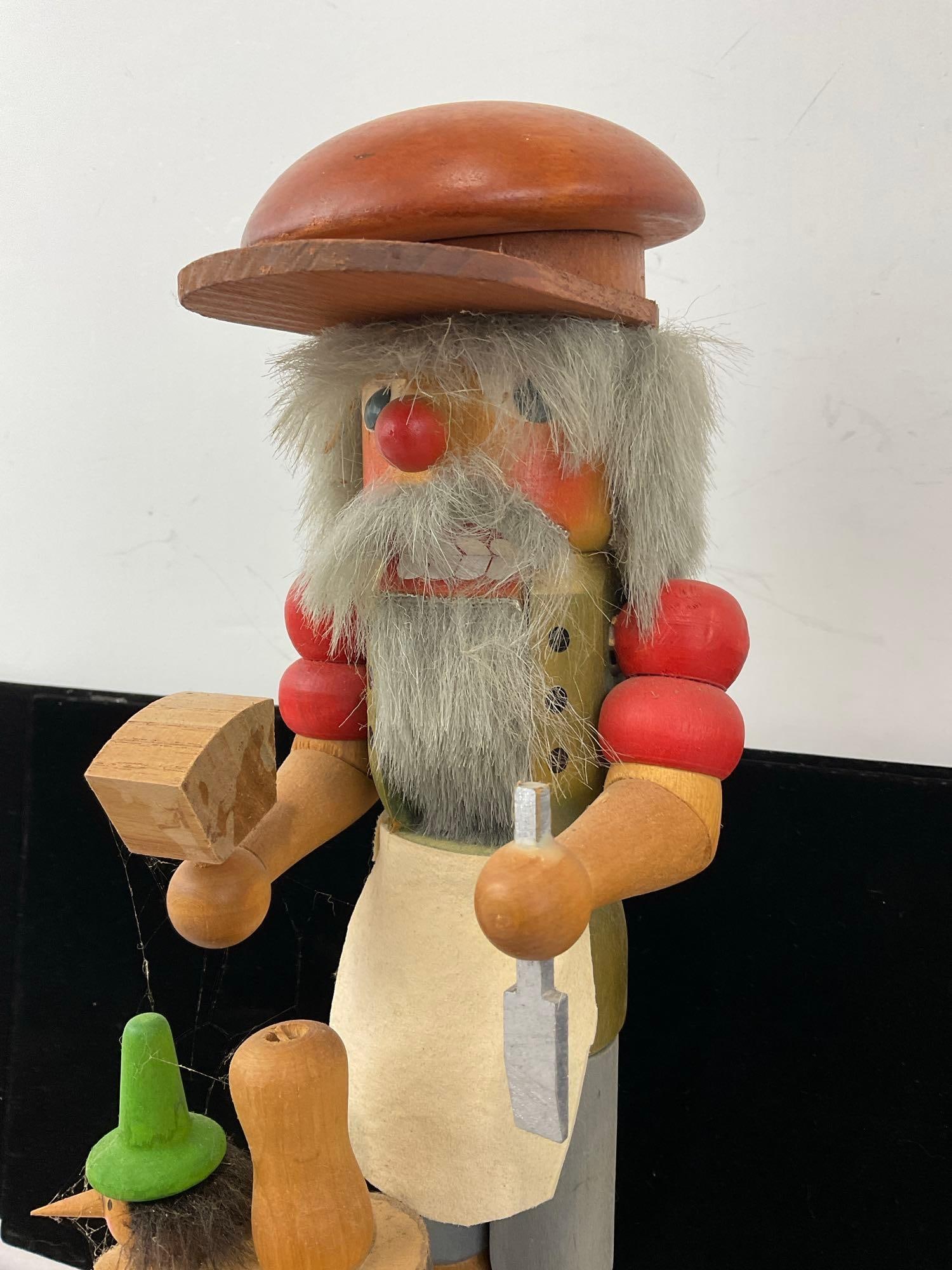 Vintage Zuber West German Nutcracker, Toy Maker, Handmade piece, 14 inches tall - 2
