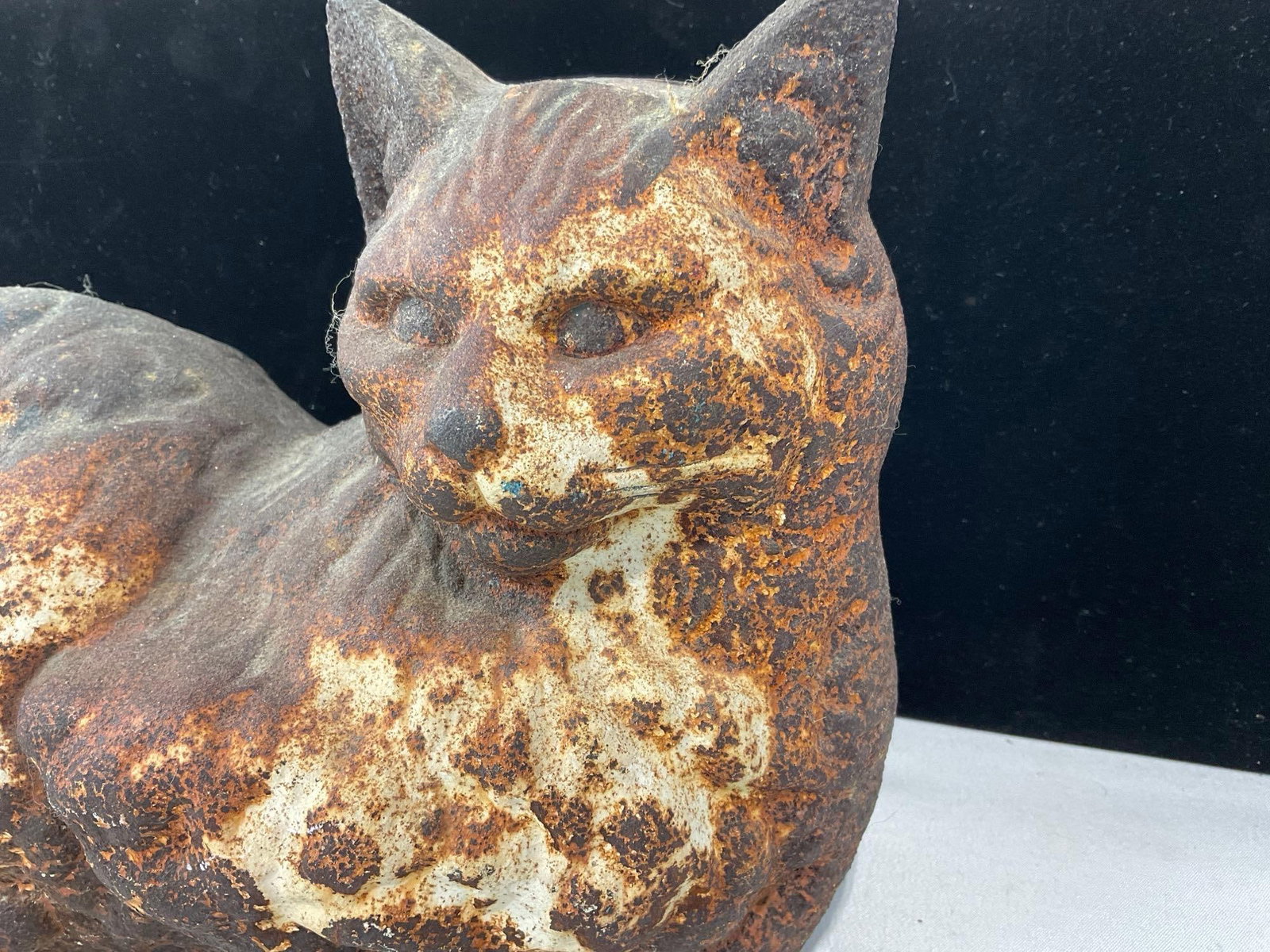 Vintage Cast Iron Cat Doorstop, missing finish throughout, poss. by Hubley, or older repro - 2