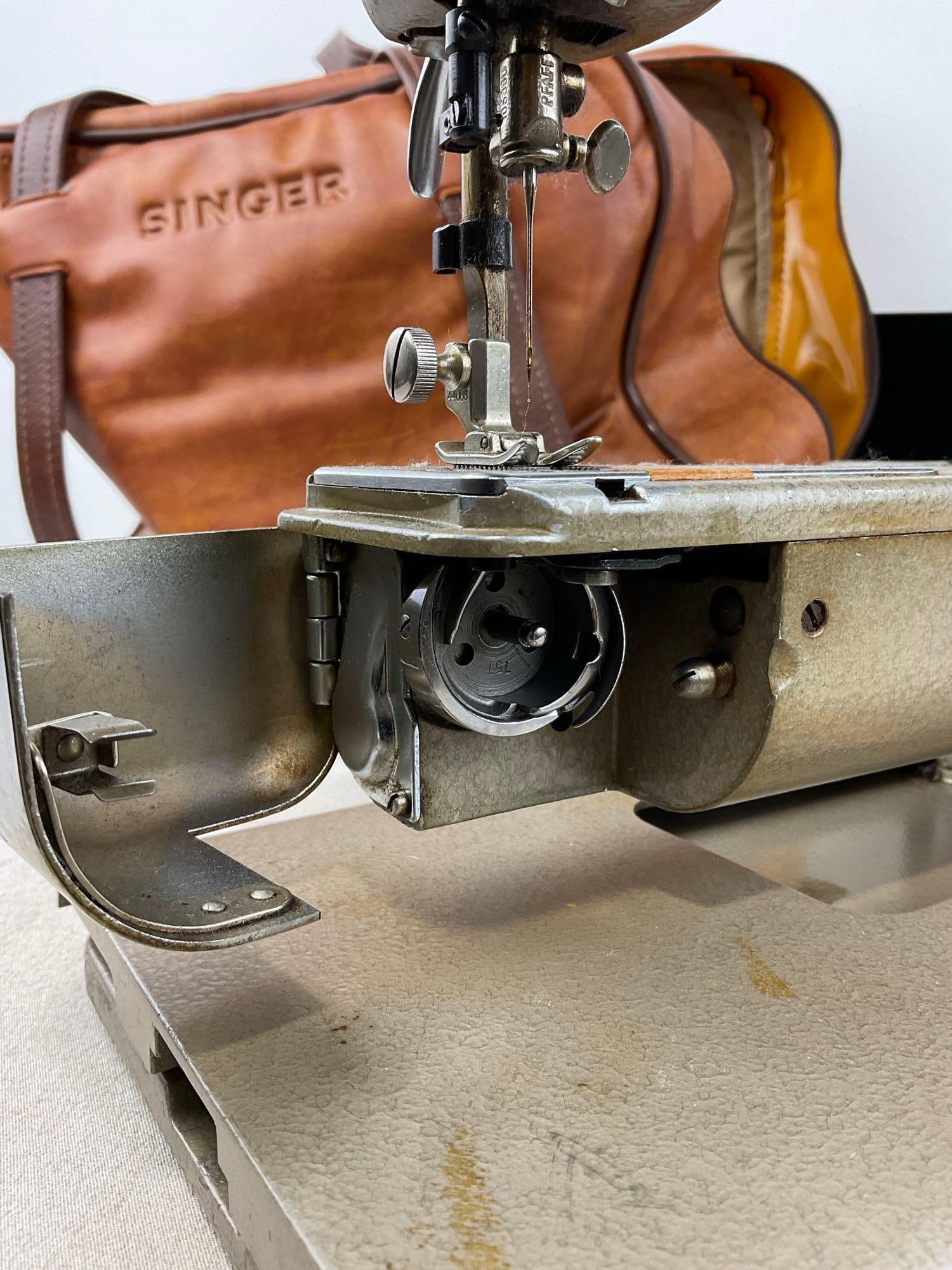 Vintage Pfaff Motor Type PU 332, w/Leather Singer Case, Pedal, Cable & Manual, Tested & working - 7