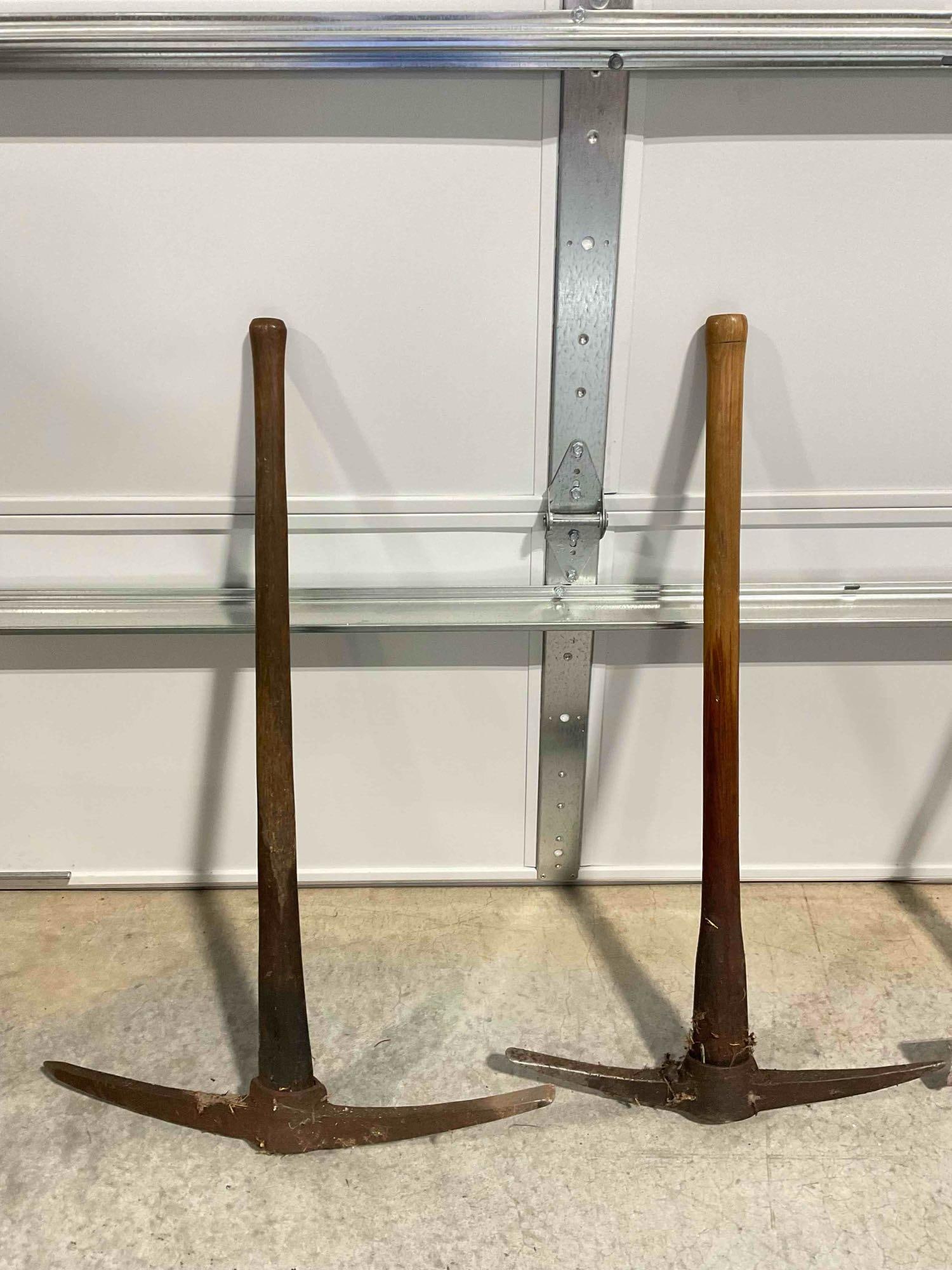 5 pcs Vintage Agricultural Tools, incl. Mattocks, Sledgehammer, Axe & More! See pics. - 2