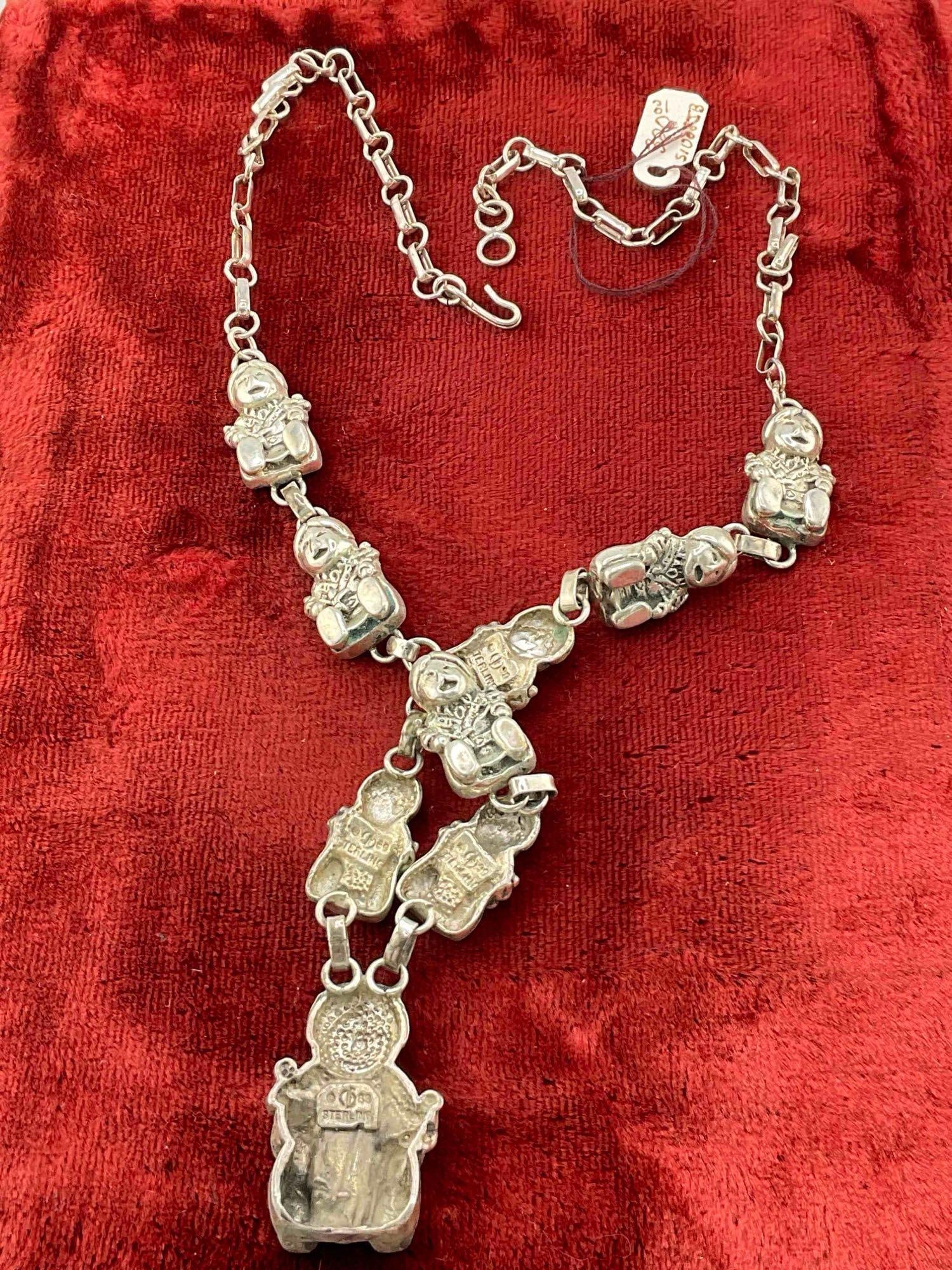 Vintage Carol Felley Sterling Silver Necklace w/ Storyteller Design. See pics. - 3