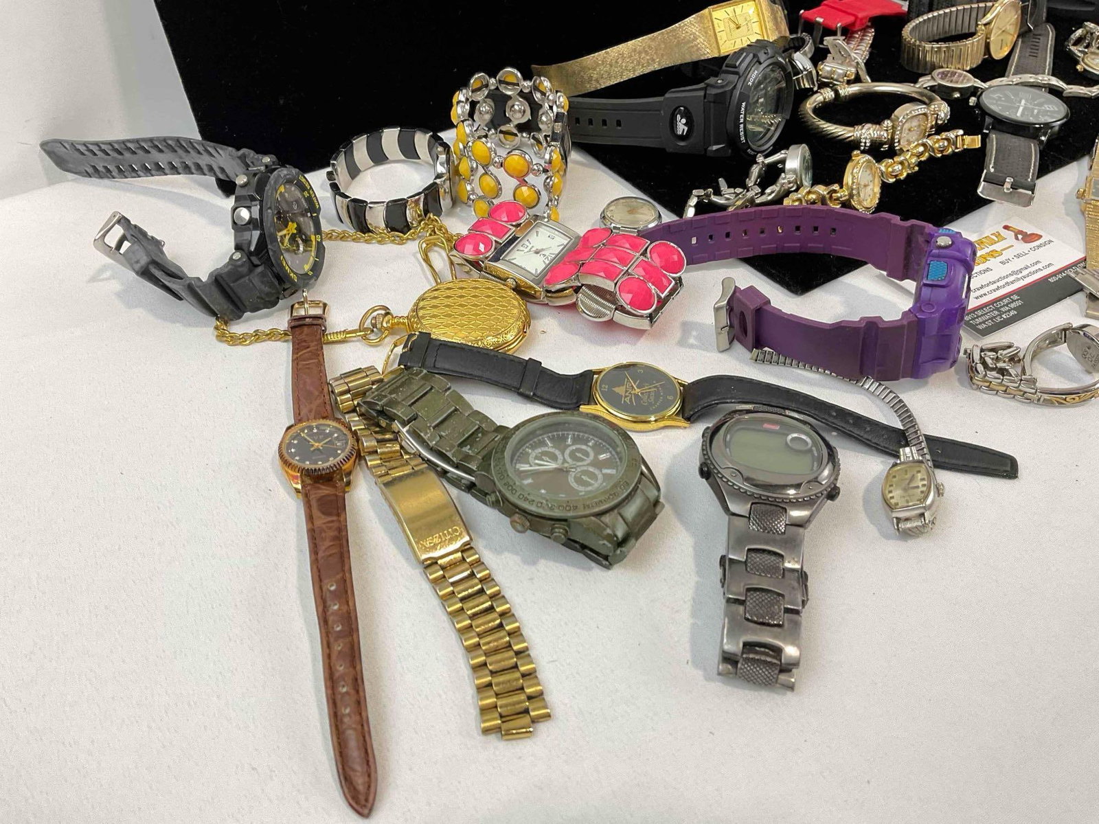 Uncounted Collection of Watches, incl. Wrist Watches, 1x Pocket Watch & 1x Admiral Compass. - 2