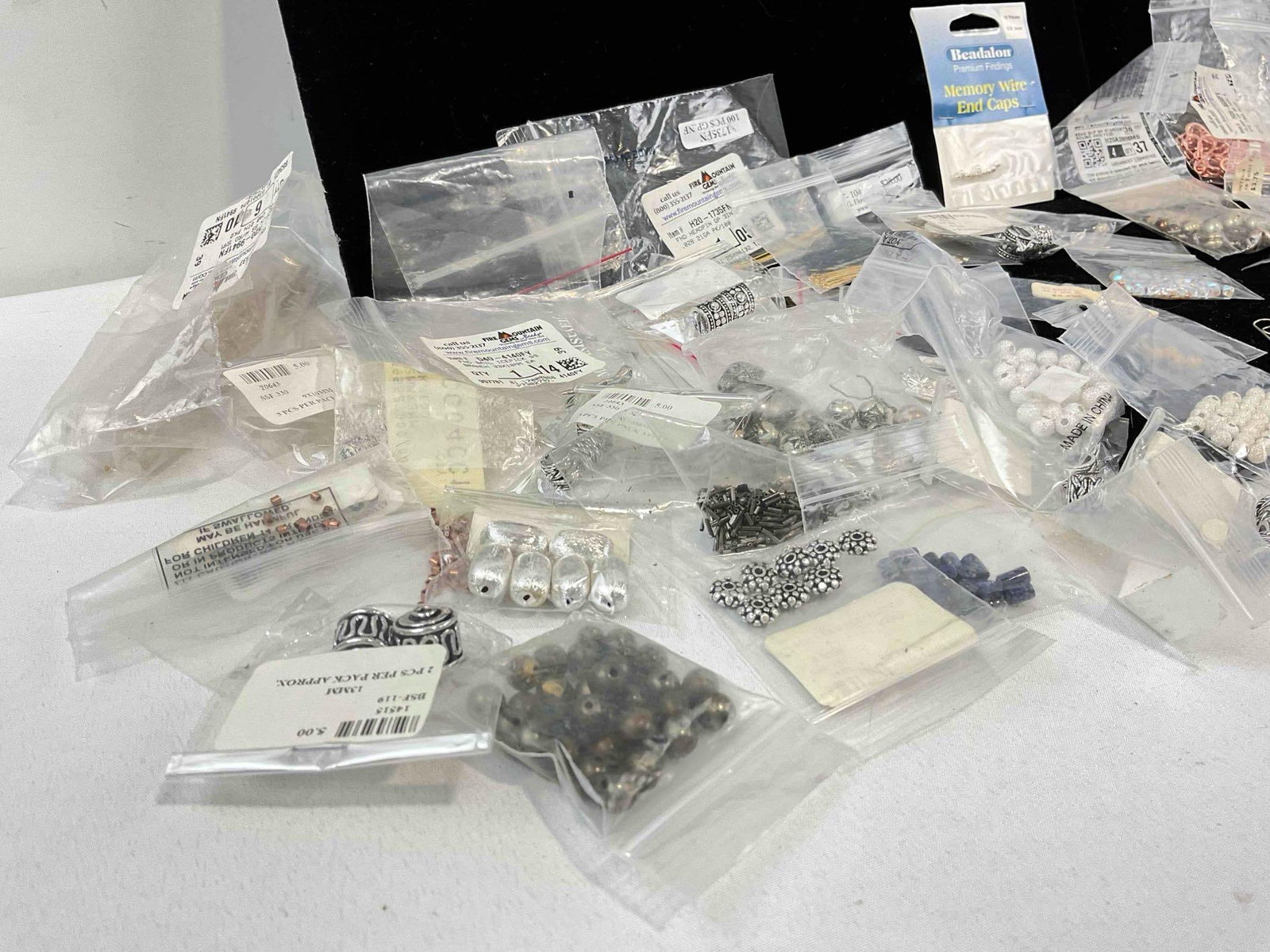 Uncounted Collection of Jewelry Making Supplies, incl. Beads, Sterling Silver Findings & More! - 2