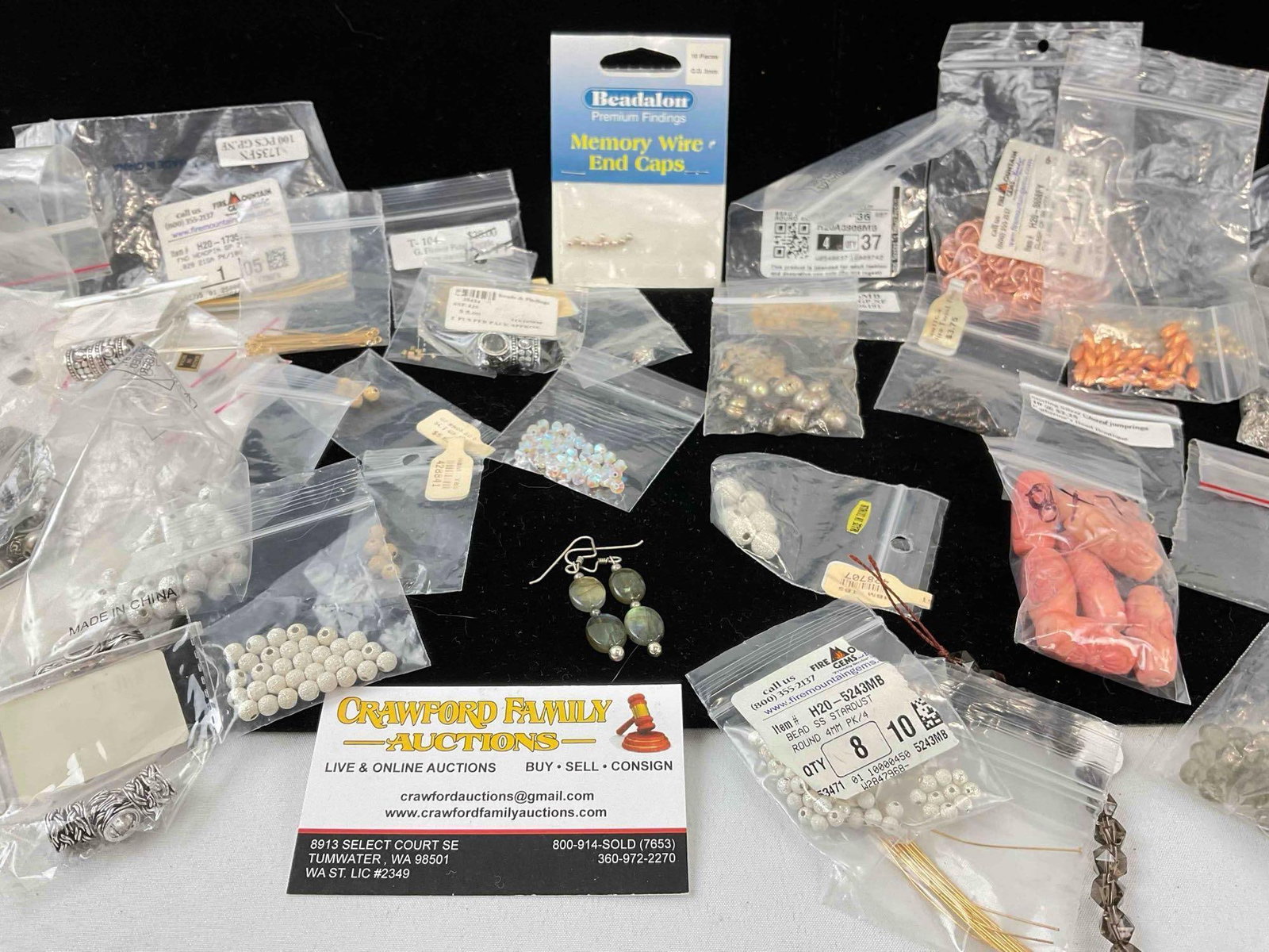 Uncounted Collection of Jewelry Making Supplies, incl. Beads, Sterling Silver Findings & More! - 3